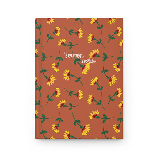 Marigolds on Orange Sermon Notes Hardcover Journal