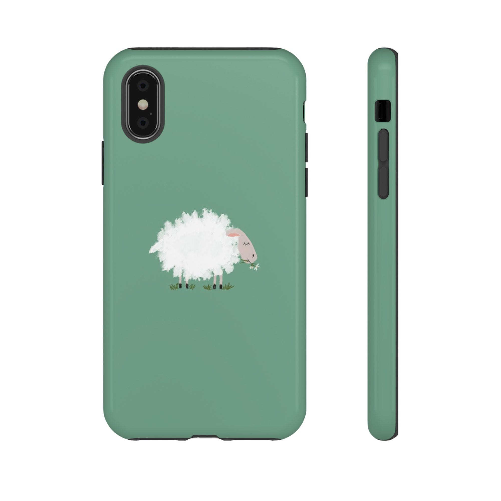 Fuzzy Sheep Chewing Cud - Tough Phone Case