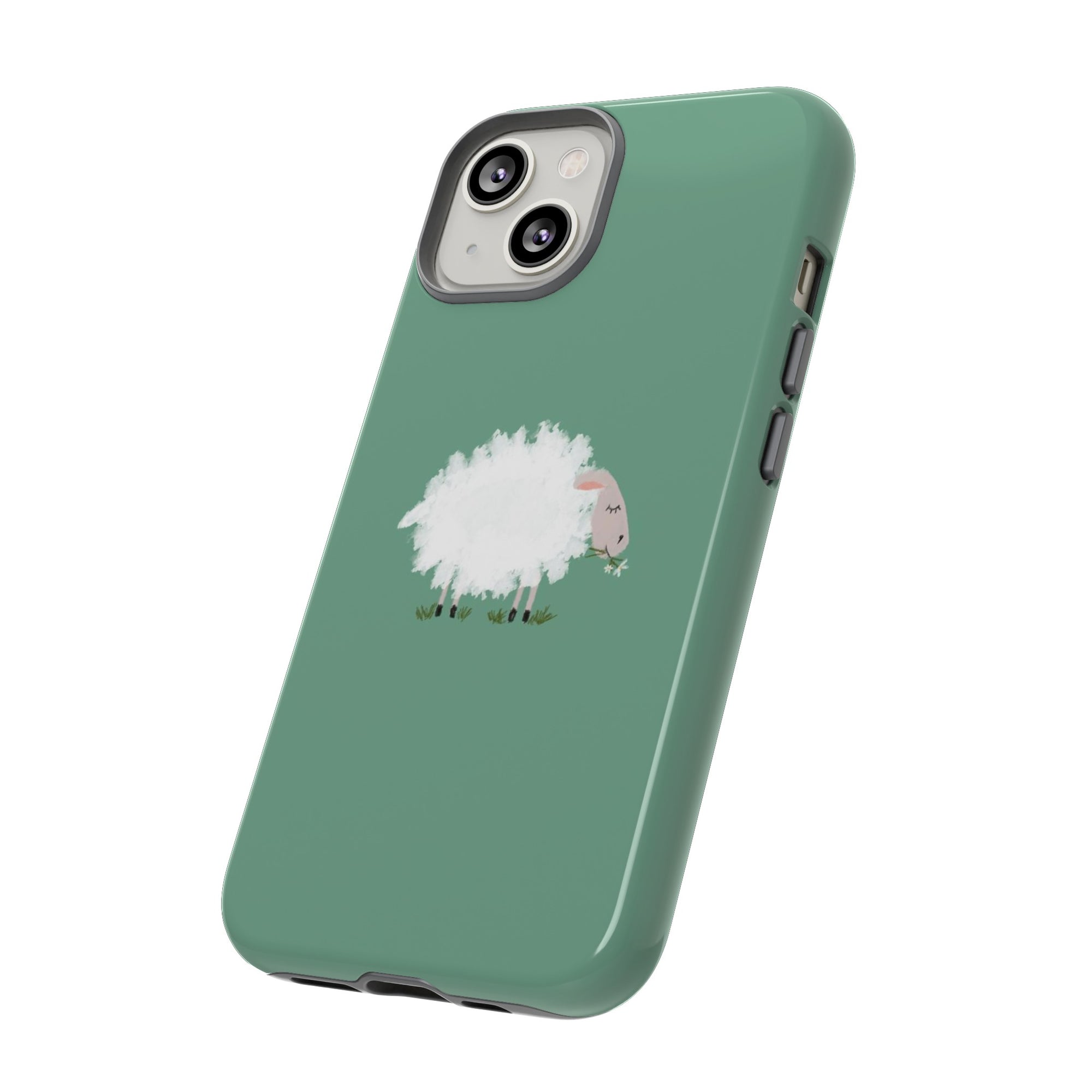 Fuzzy Sheep Chewing Cud - Tough Phone Case