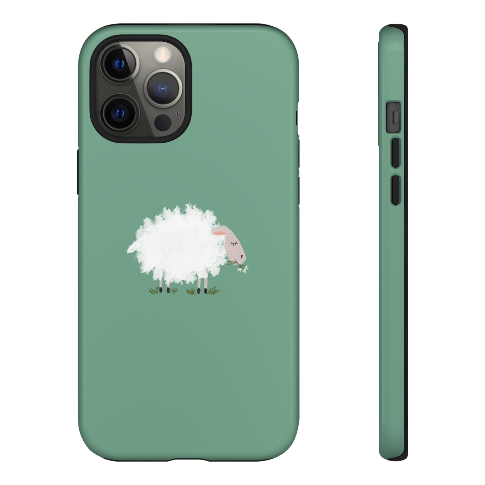 Fuzzy Sheep Chewing Cud - Tough Phone Case