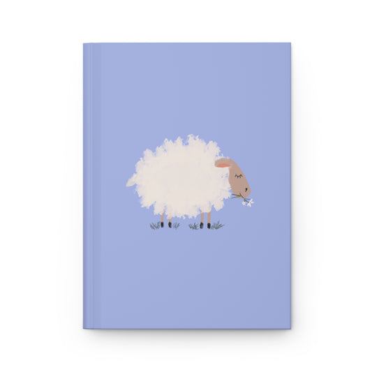 Cute Sheep Chewing Cud Hardcover Journal