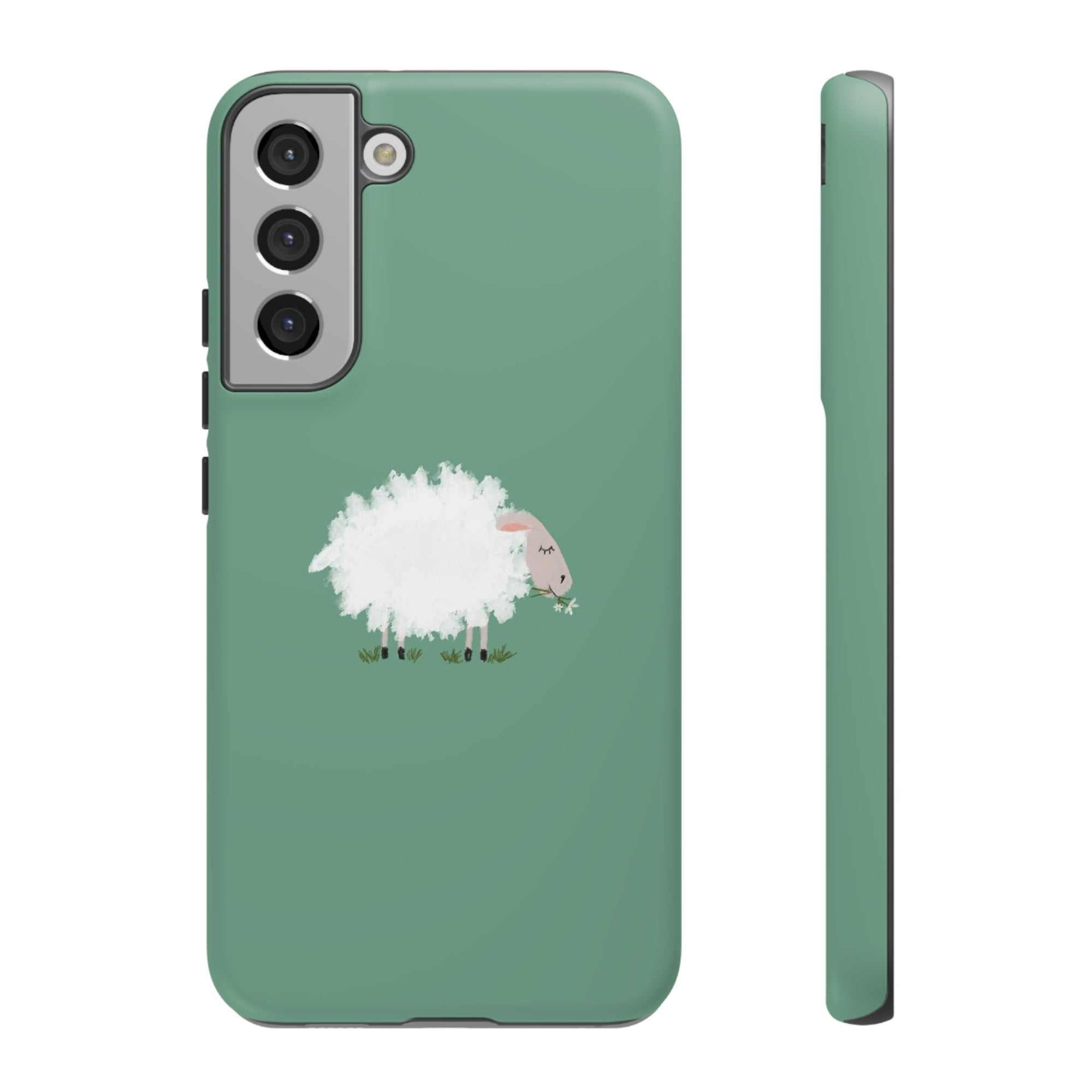 Fuzzy Sheep Chewing Cud - Tough Phone Case