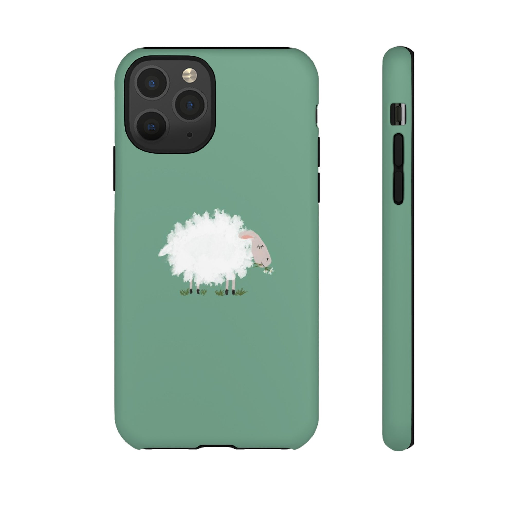 Fuzzy Sheep Chewing Cud - Tough Phone Case