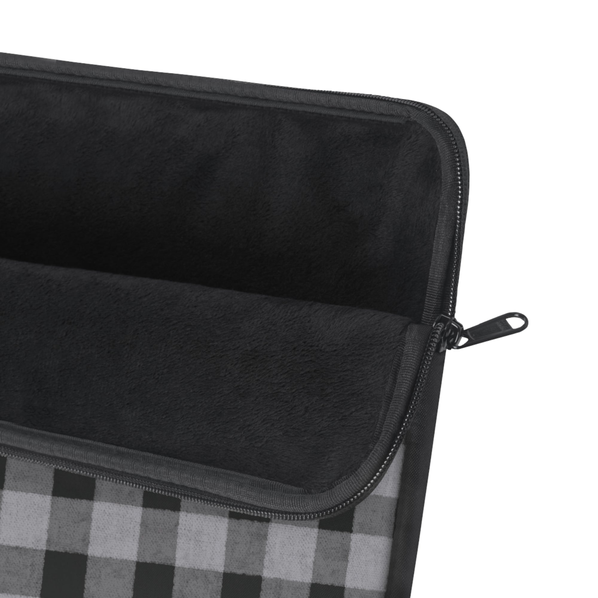 Gray and Black Buffalo Plaid - Laptop Sleeve