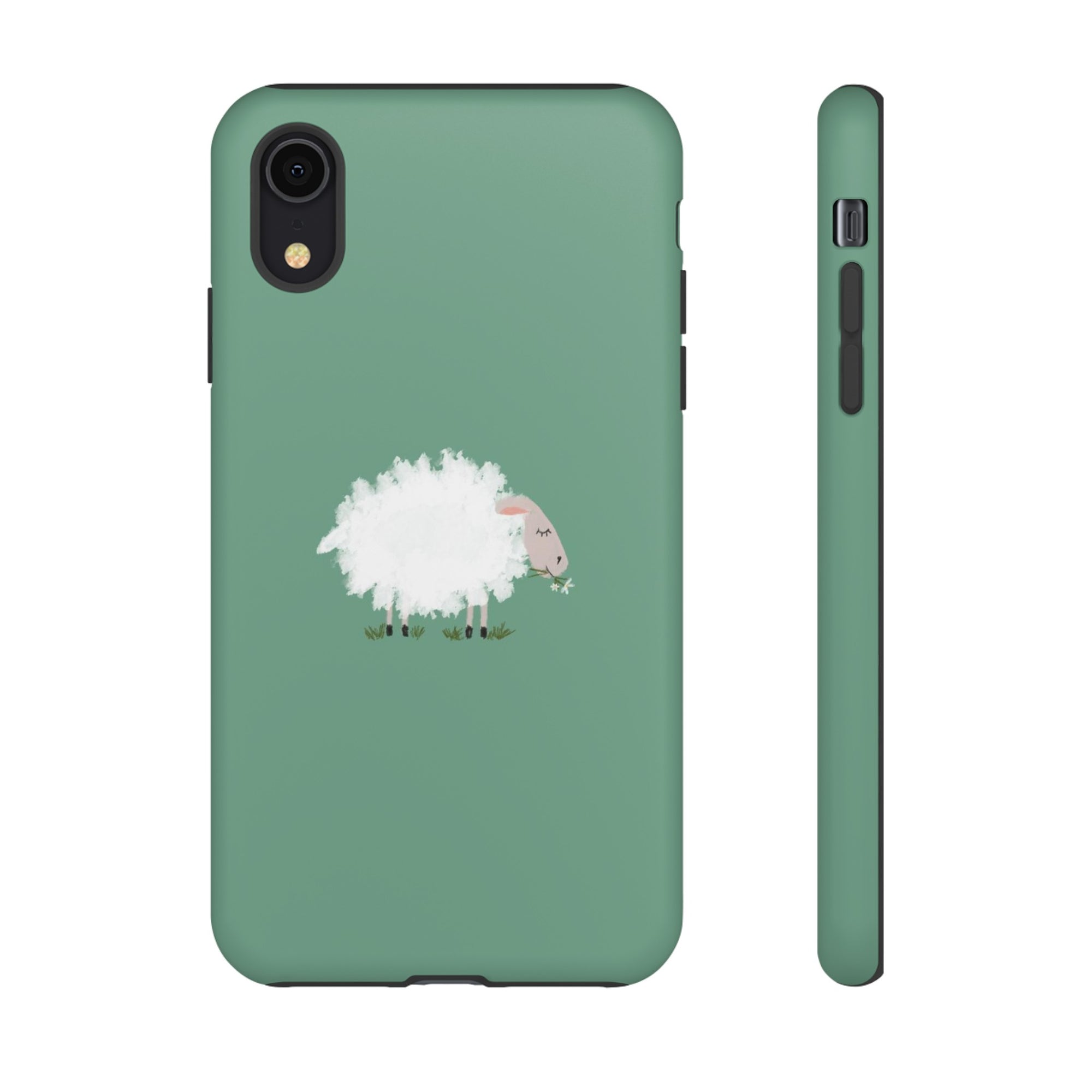 Fuzzy Sheep Chewing Cud - Tough Phone Case