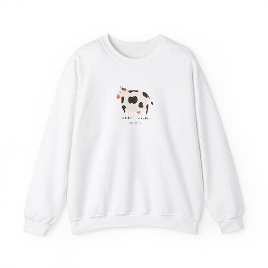 "Moooo" Cute Cow Crewneck Sweatshirt