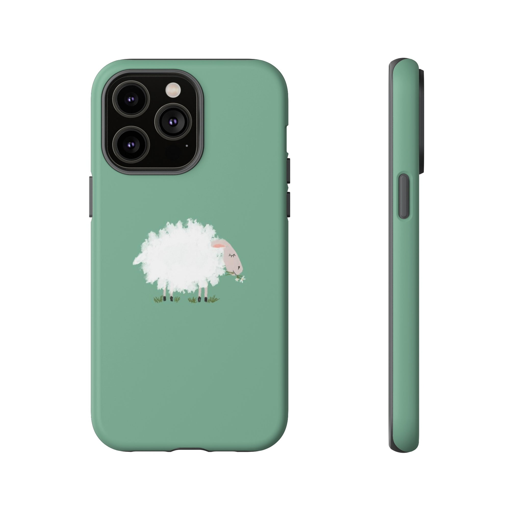 Fuzzy Sheep Chewing Cud - Tough Phone Case