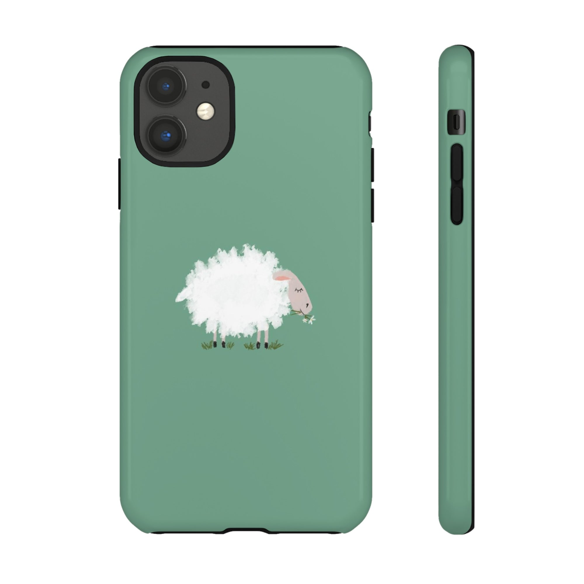 Fuzzy Sheep Chewing Cud - Tough Phone Case