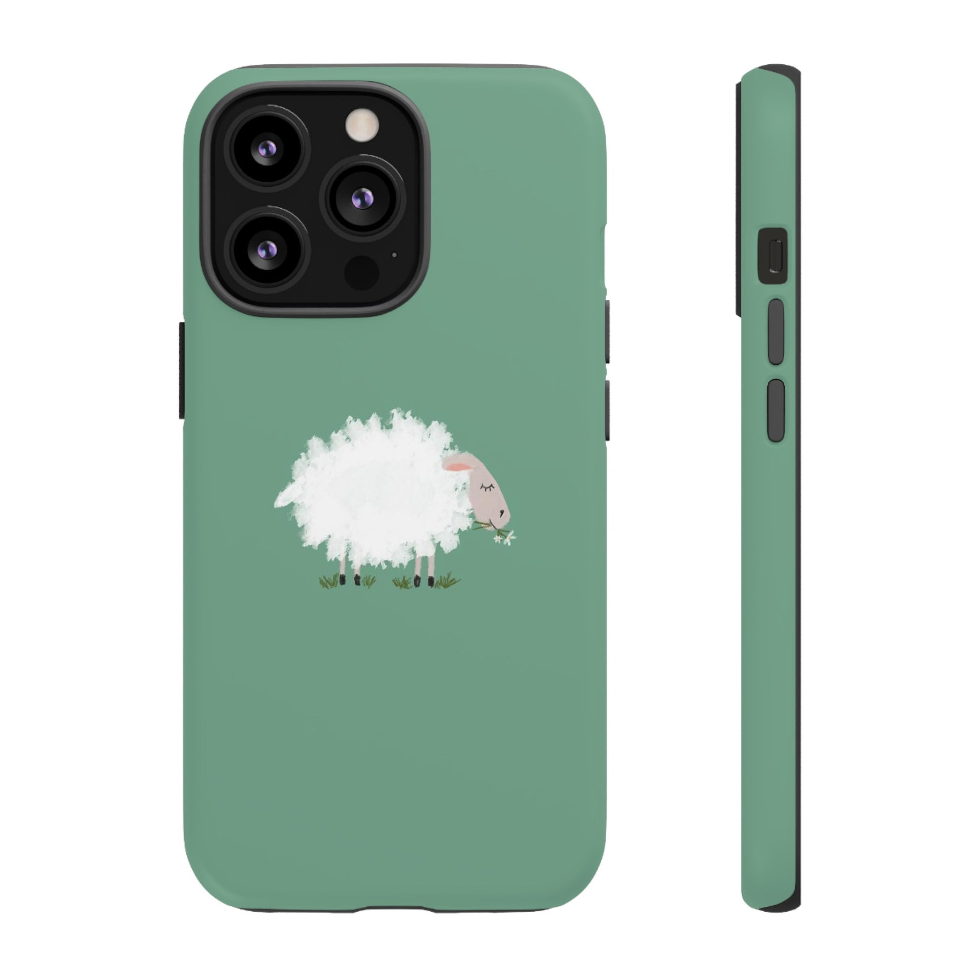 Fuzzy Sheep Chewing Cud - Tough Phone Case