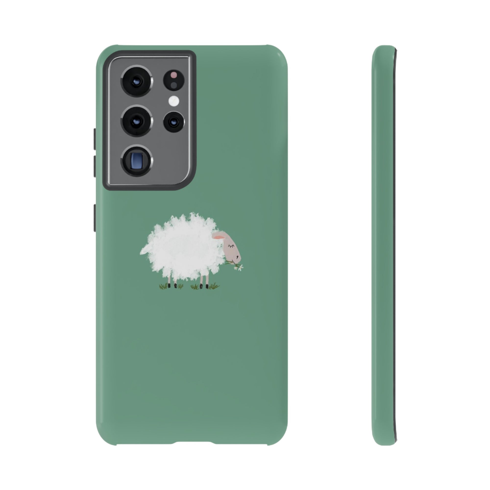 Fuzzy Sheep Chewing Cud - Tough Phone Case