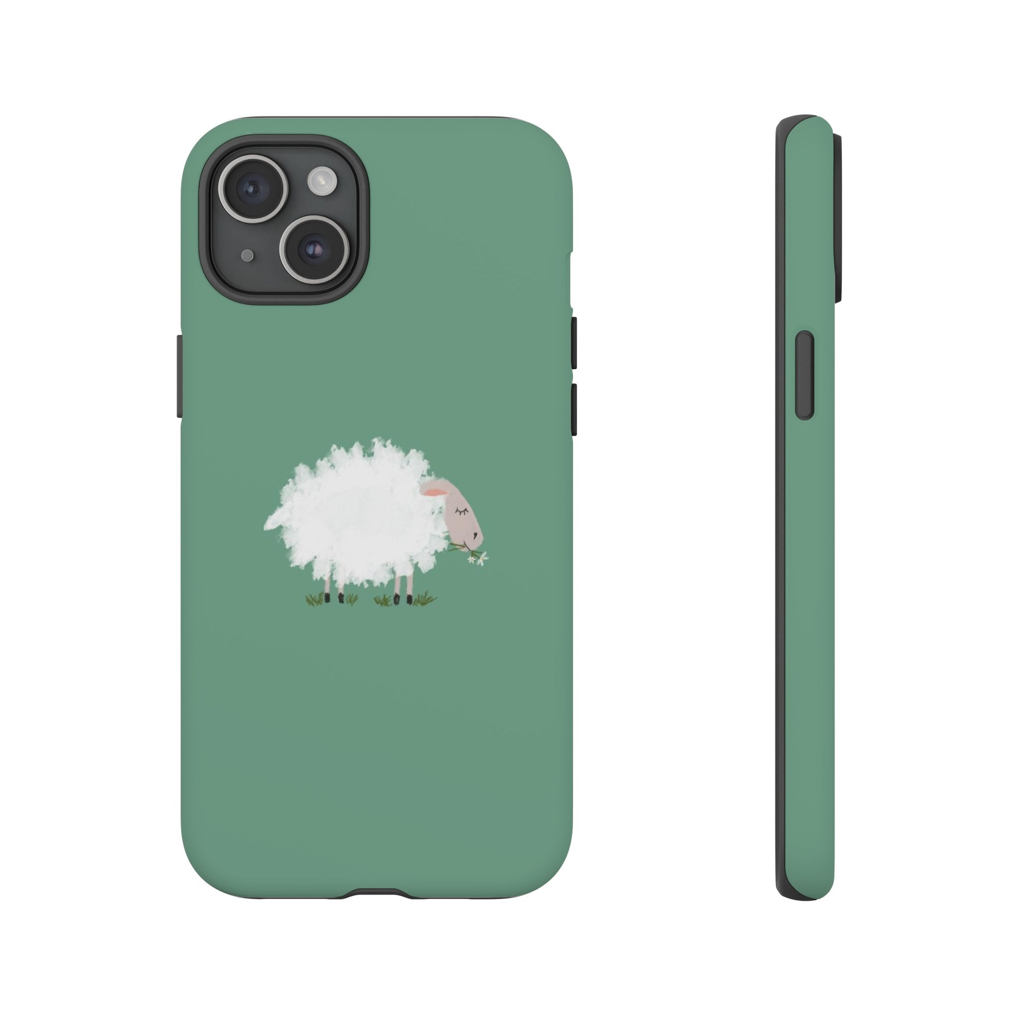 Fuzzy Sheep Chewing Cud - Tough Phone Case