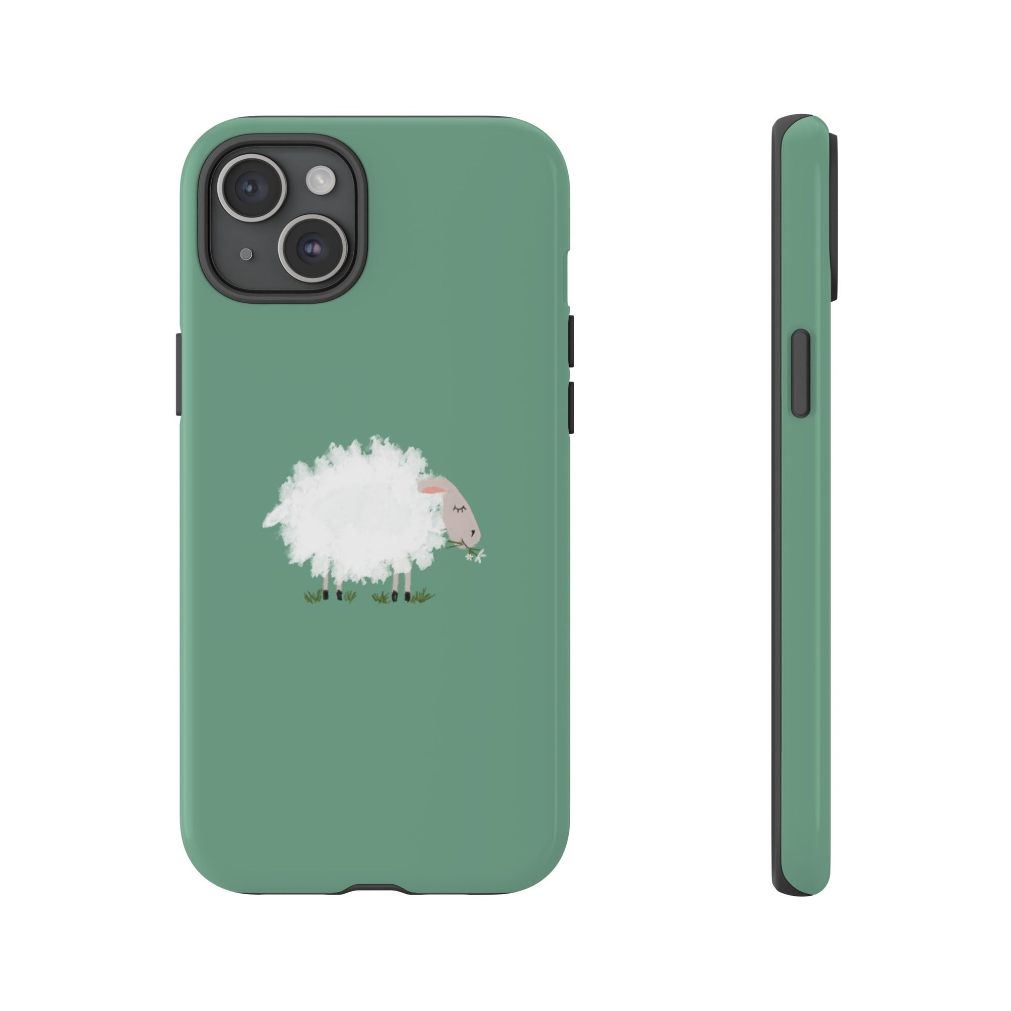 Fuzzy Sheep Chewing Cud - Tough Phone Case