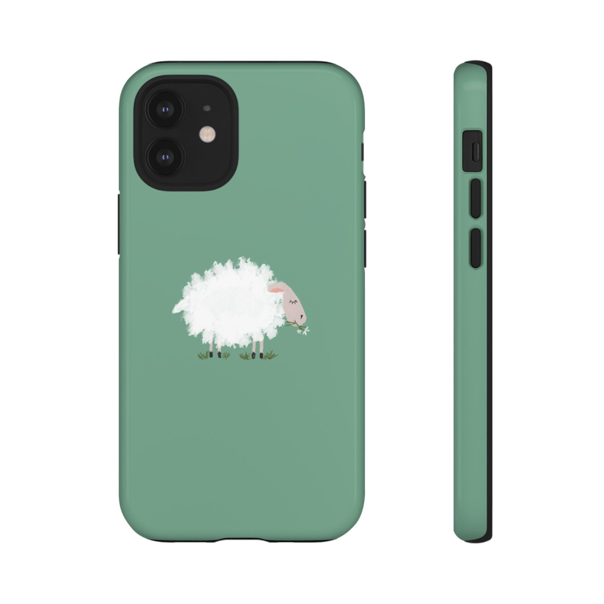 Fuzzy Sheep Chewing Cud - Tough Phone Case