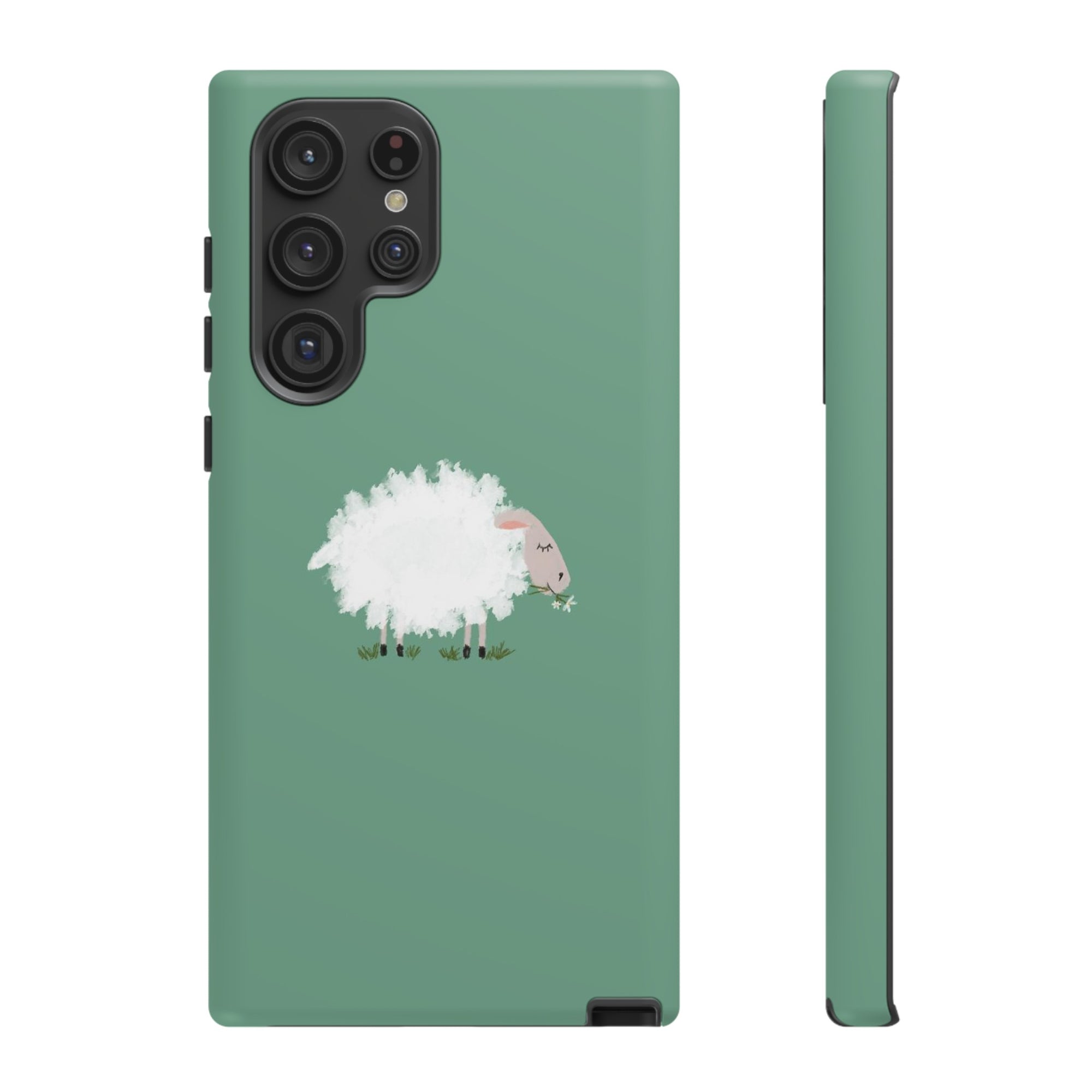 Fuzzy Sheep Chewing Cud - Tough Phone Case