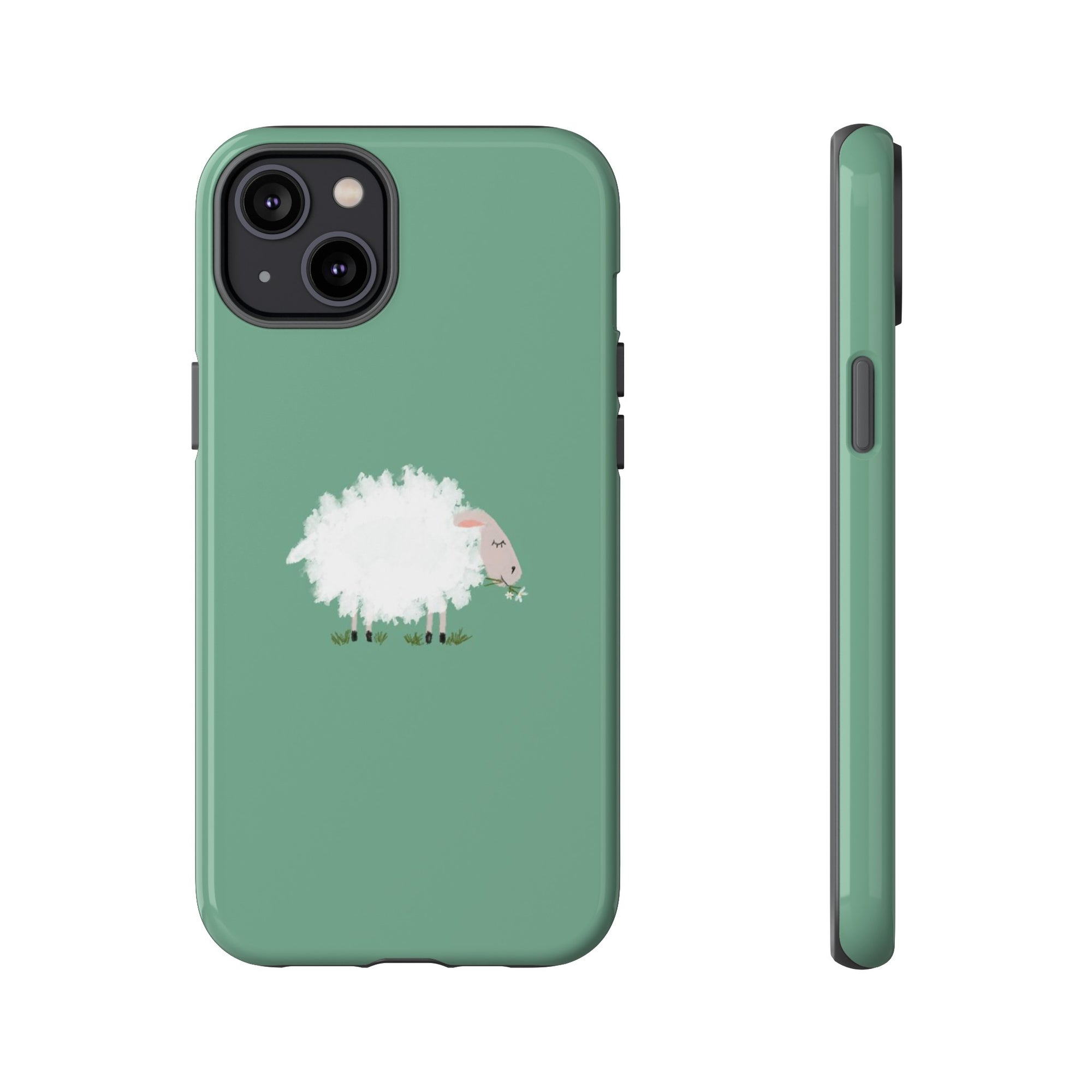 Fuzzy Sheep Chewing Cud - Tough Phone Case