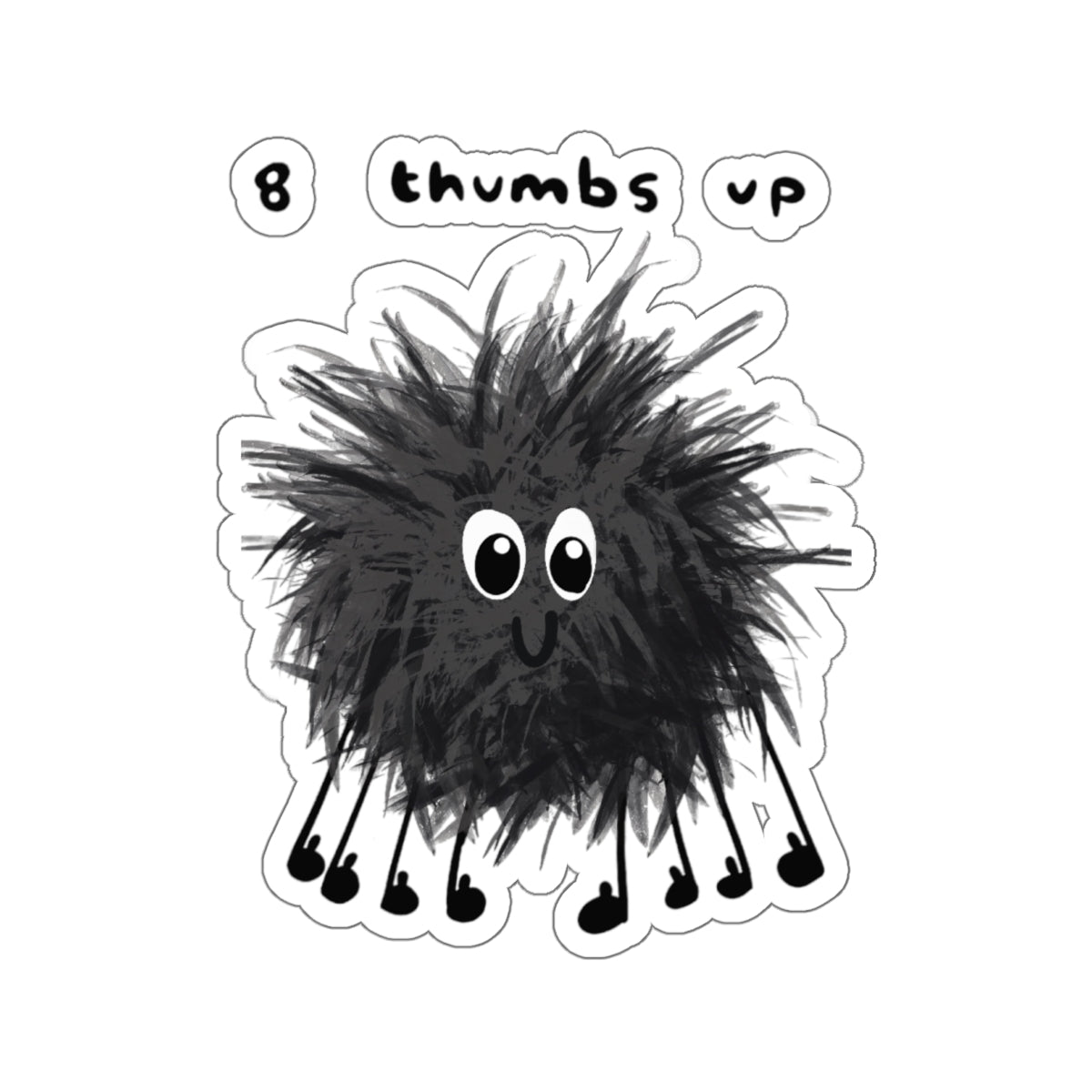 8 Thumbs Up Spider - Sticker