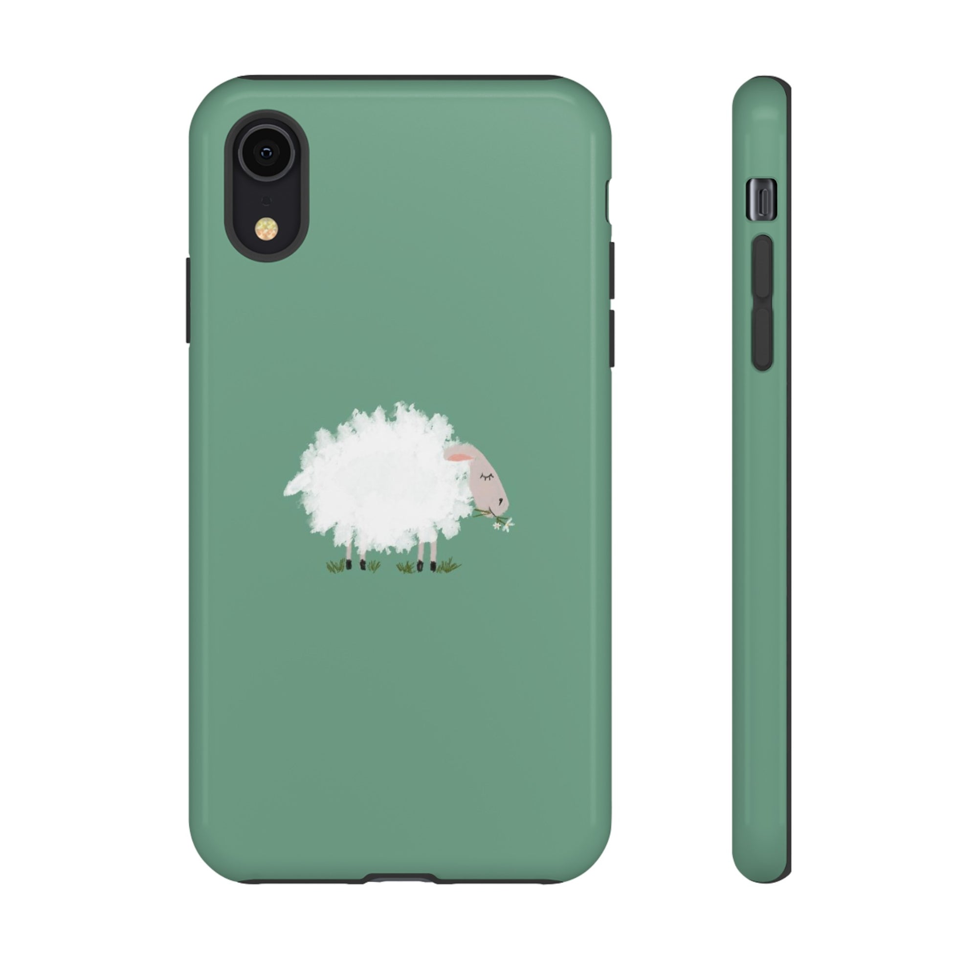 Fuzzy Sheep Chewing Cud - Tough Phone Case