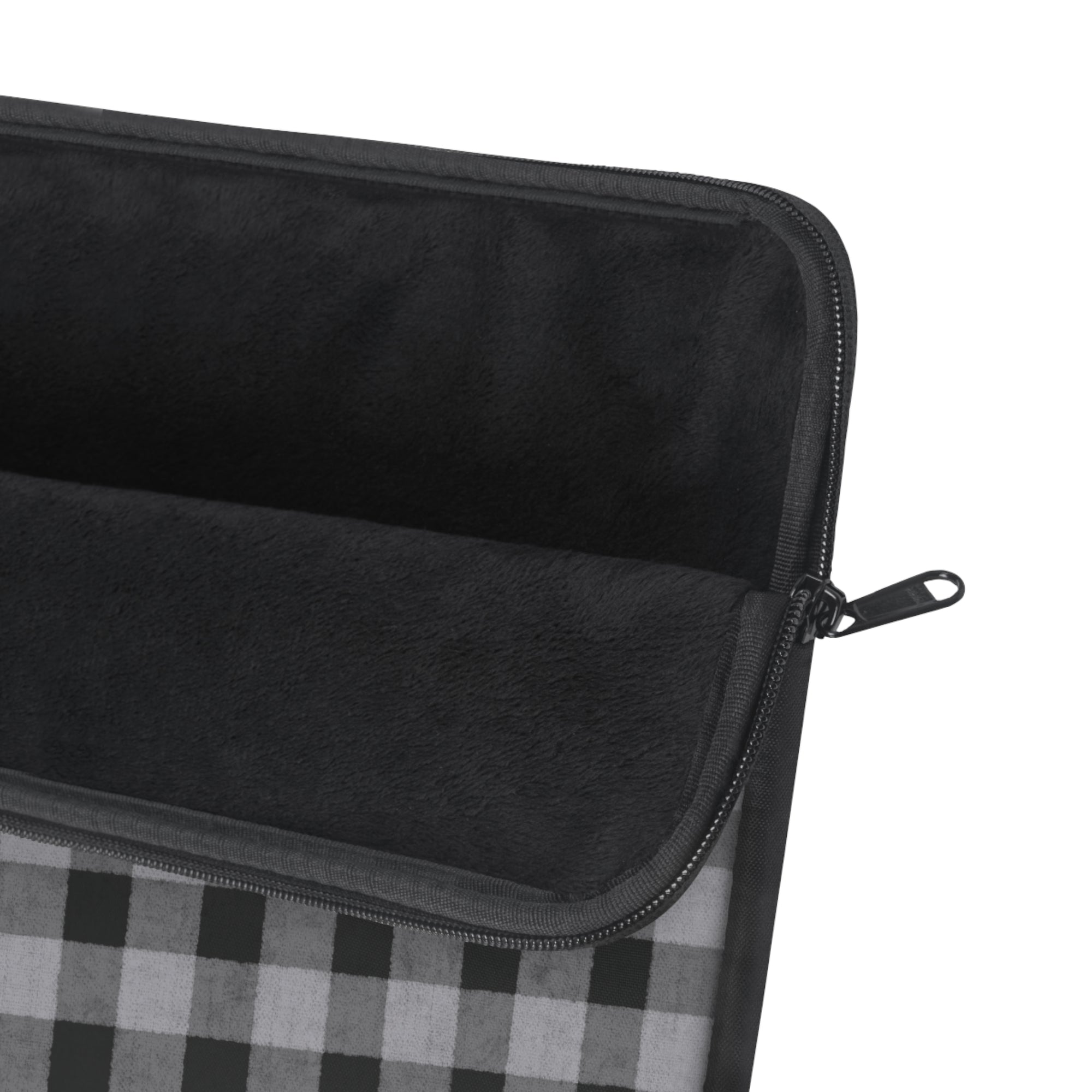 Gray and Black Buffalo Plaid - Laptop Sleeve