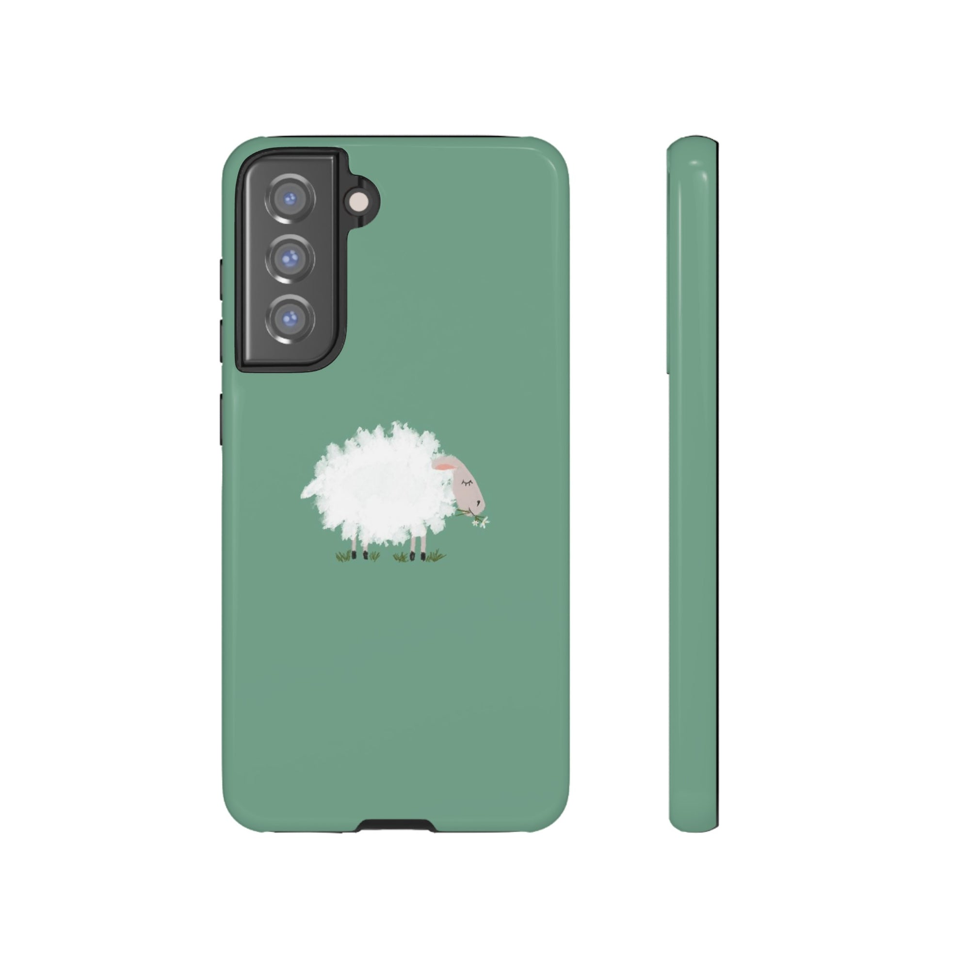 Fuzzy Sheep Chewing Cud - Tough Phone Case