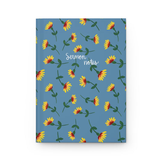 Marigolds on Blue Sermon Notes Hardcover Journal