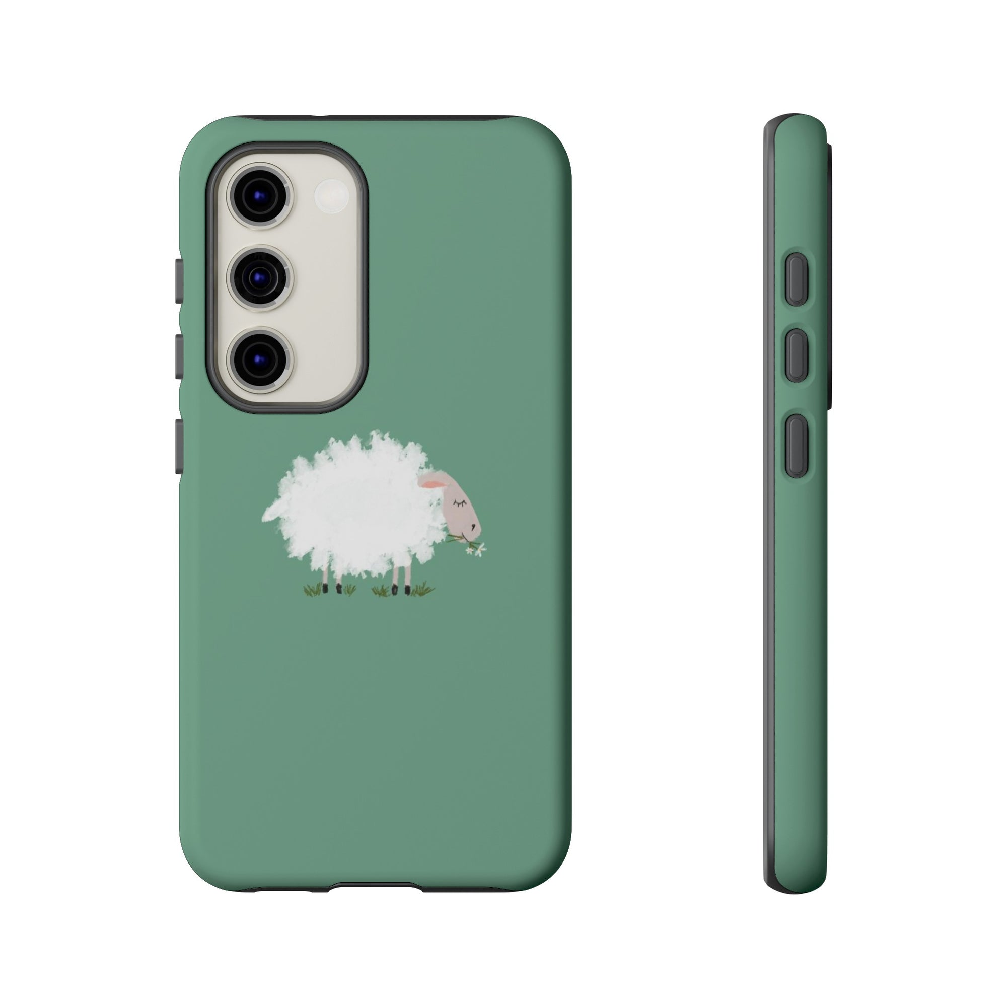 Fuzzy Sheep Chewing Cud - Tough Phone Case