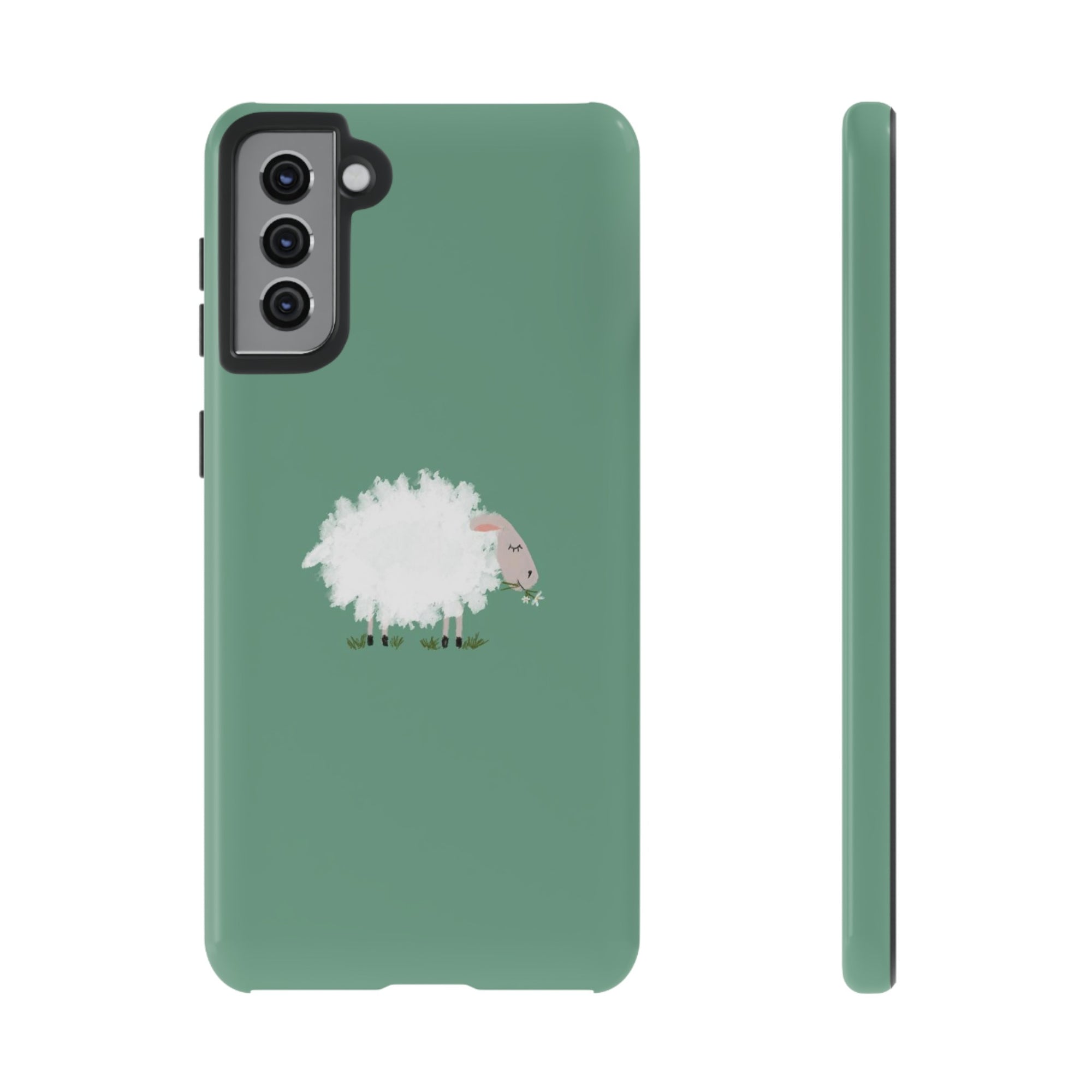 Fuzzy Sheep Chewing Cud - Tough Phone Case