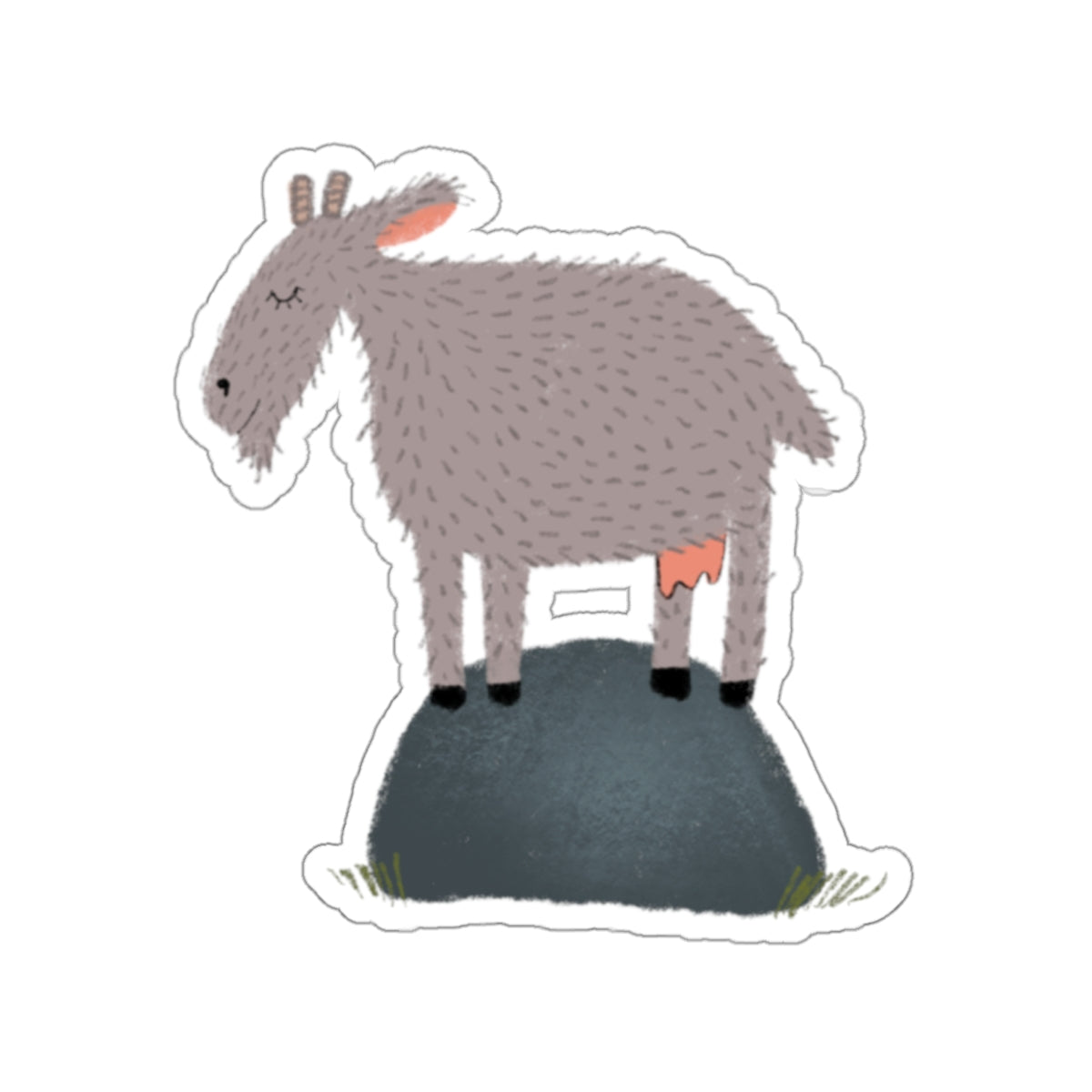 Goat on a Rock - Sticker