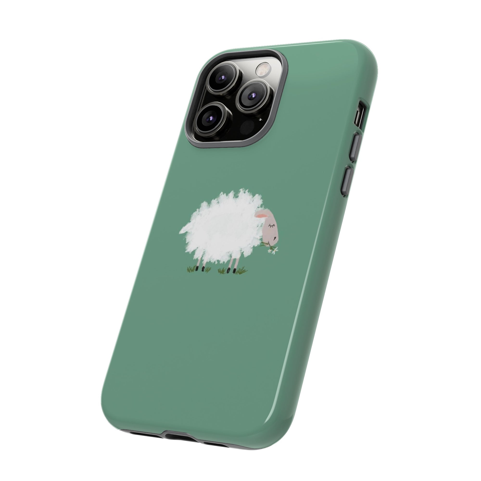 Fuzzy Sheep Chewing Cud - Tough Phone Case