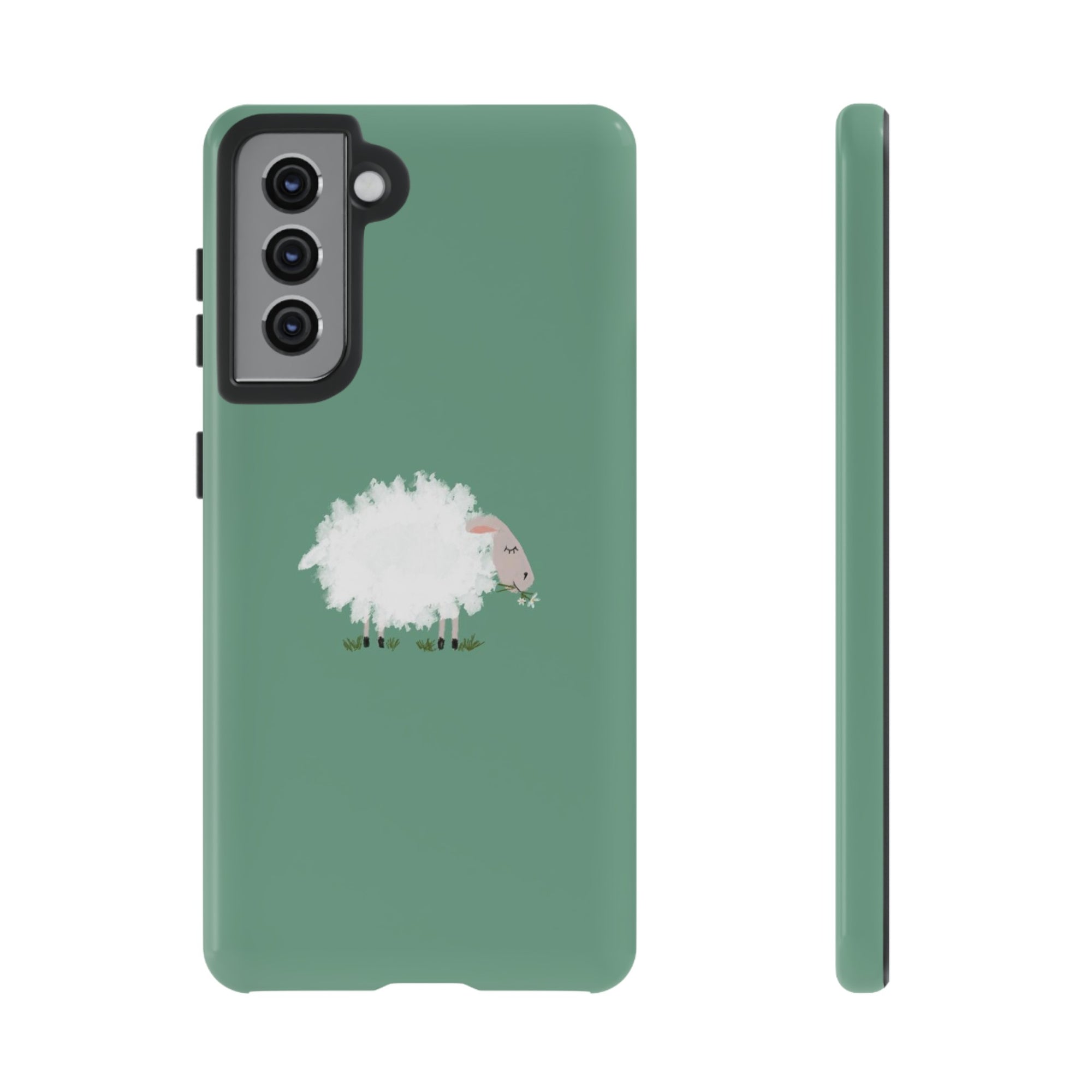 Fuzzy Sheep Chewing Cud - Tough Phone Case