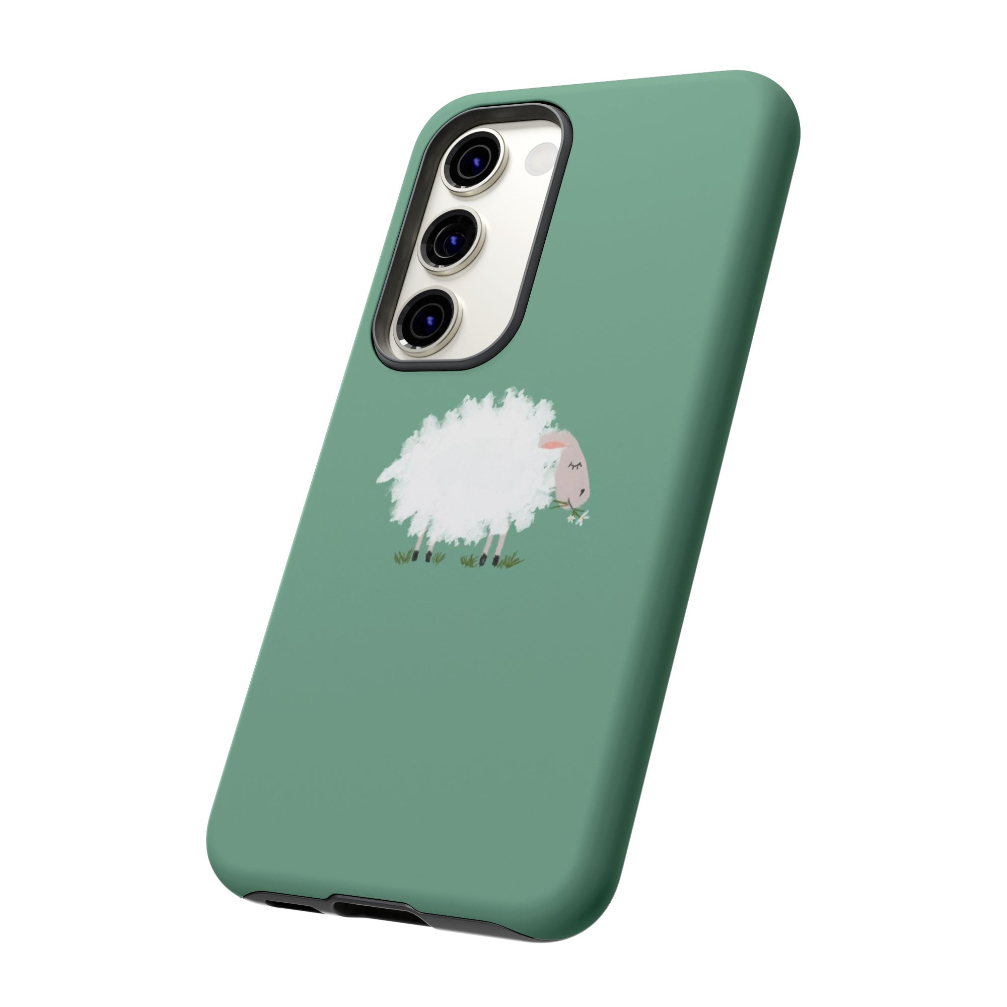 Fuzzy Sheep Chewing Cud - Tough Phone Case