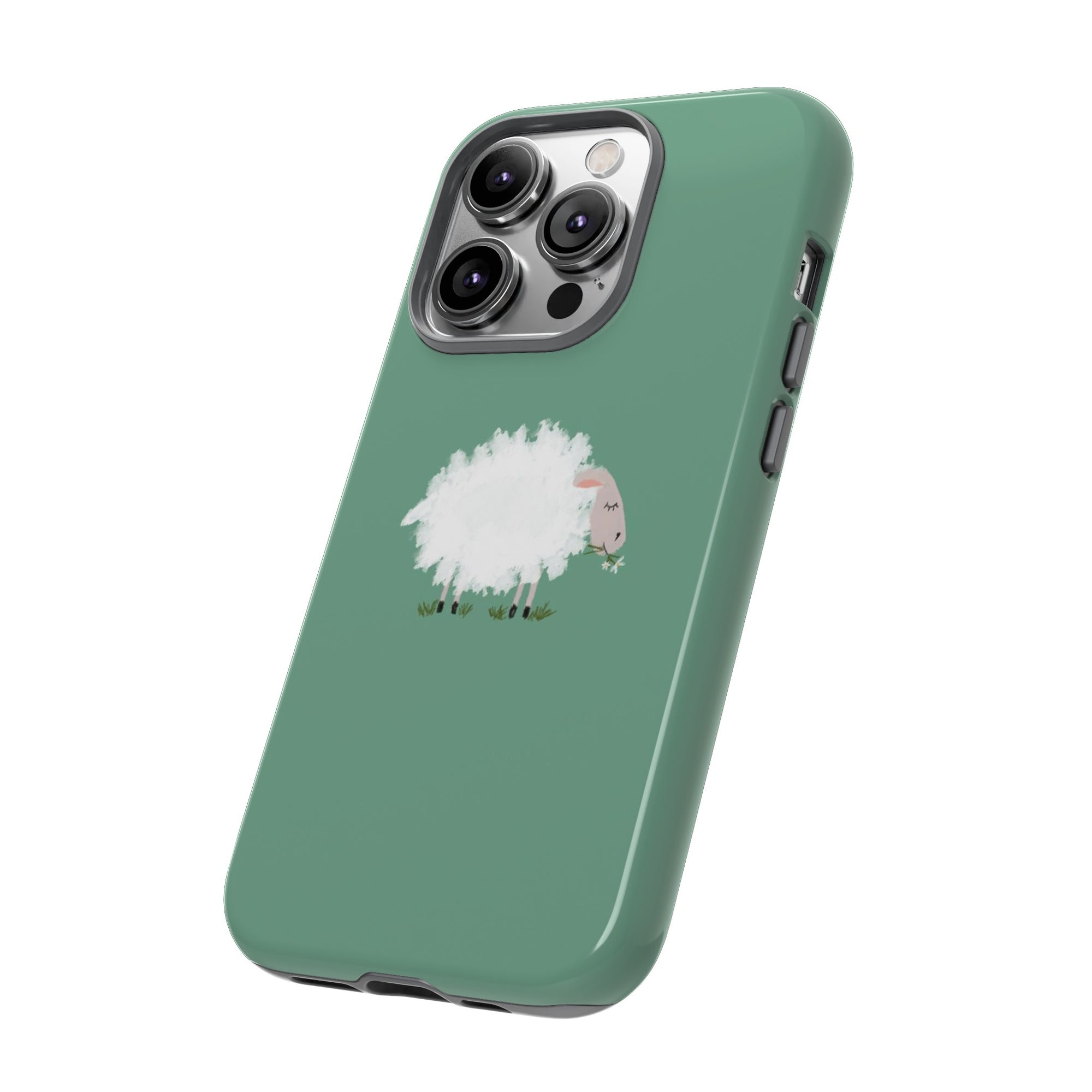 Fuzzy Sheep Chewing Cud - Tough Phone Case