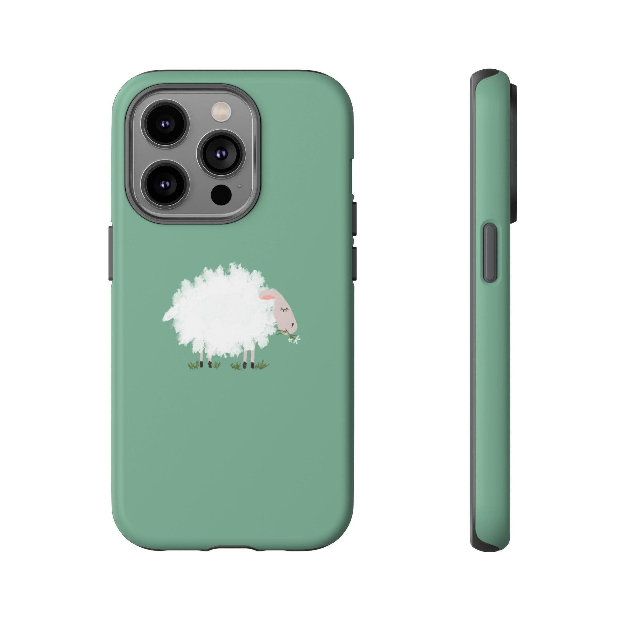 Fuzzy Sheep Chewing Cud - Tough Phone Case