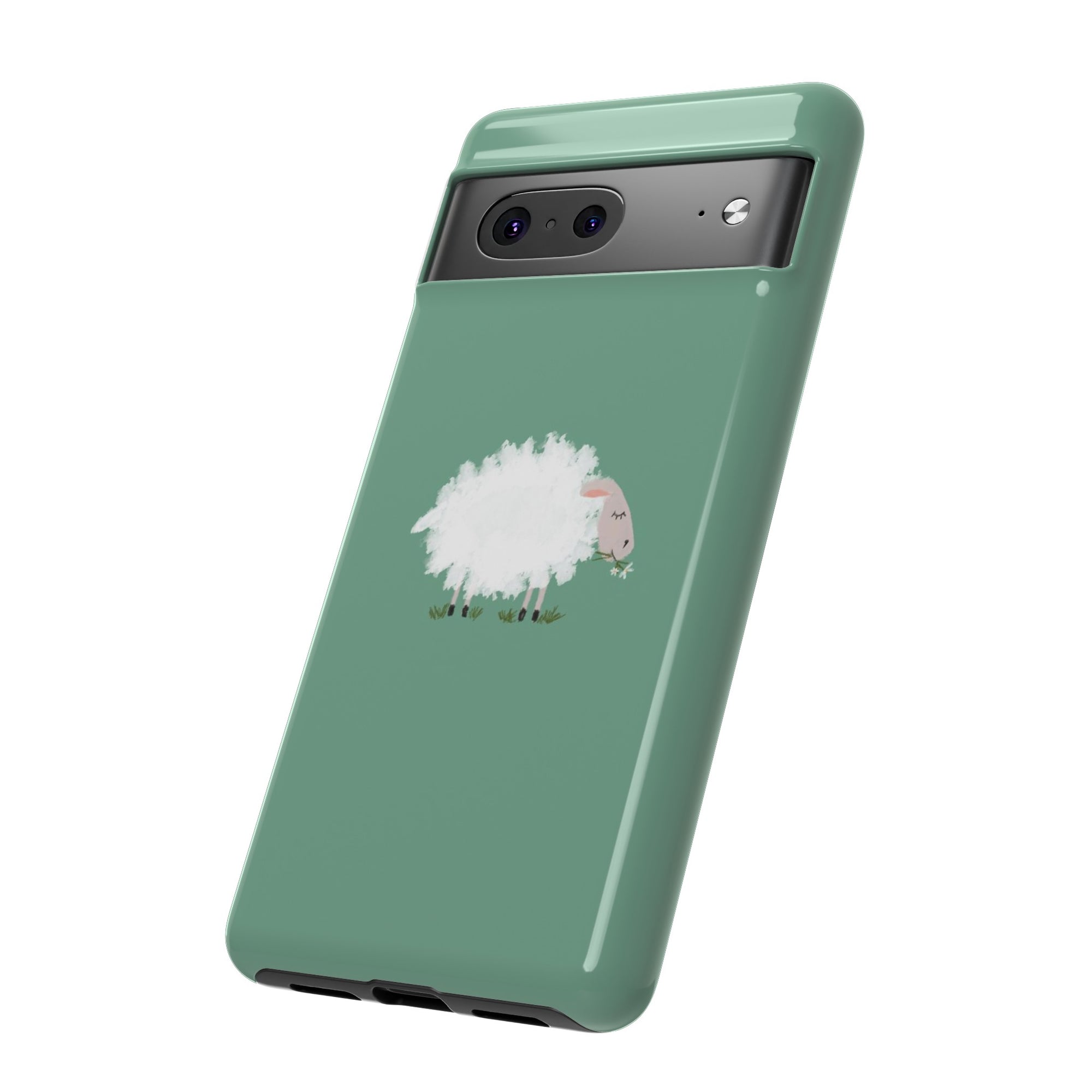 Fuzzy Sheep Chewing Cud - Tough Phone Case