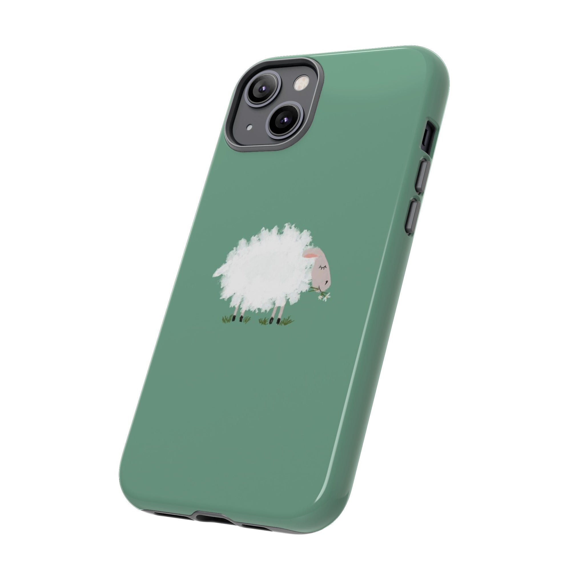 Fuzzy Sheep Chewing Cud - Tough Phone Case