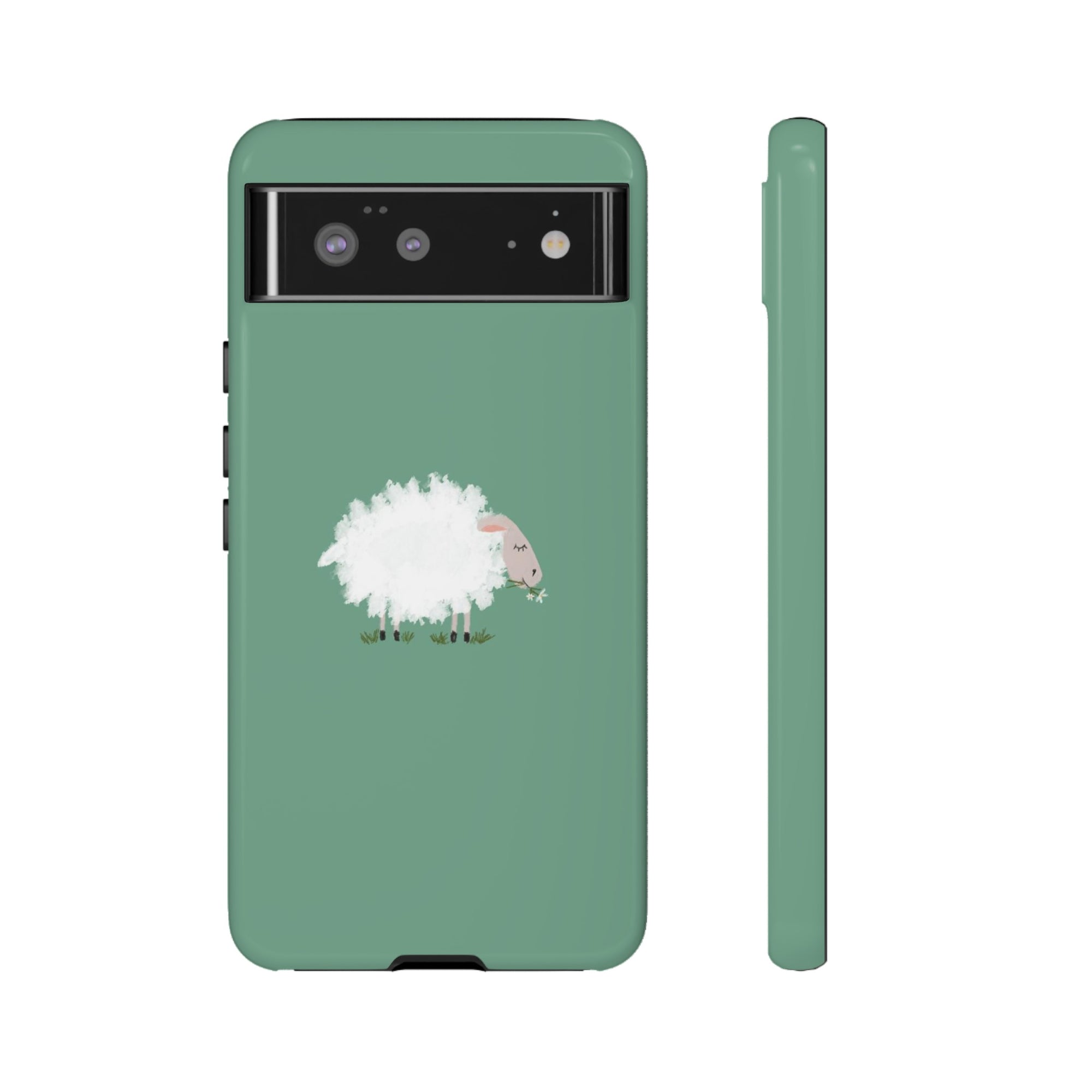 Fuzzy Sheep Chewing Cud - Tough Phone Case