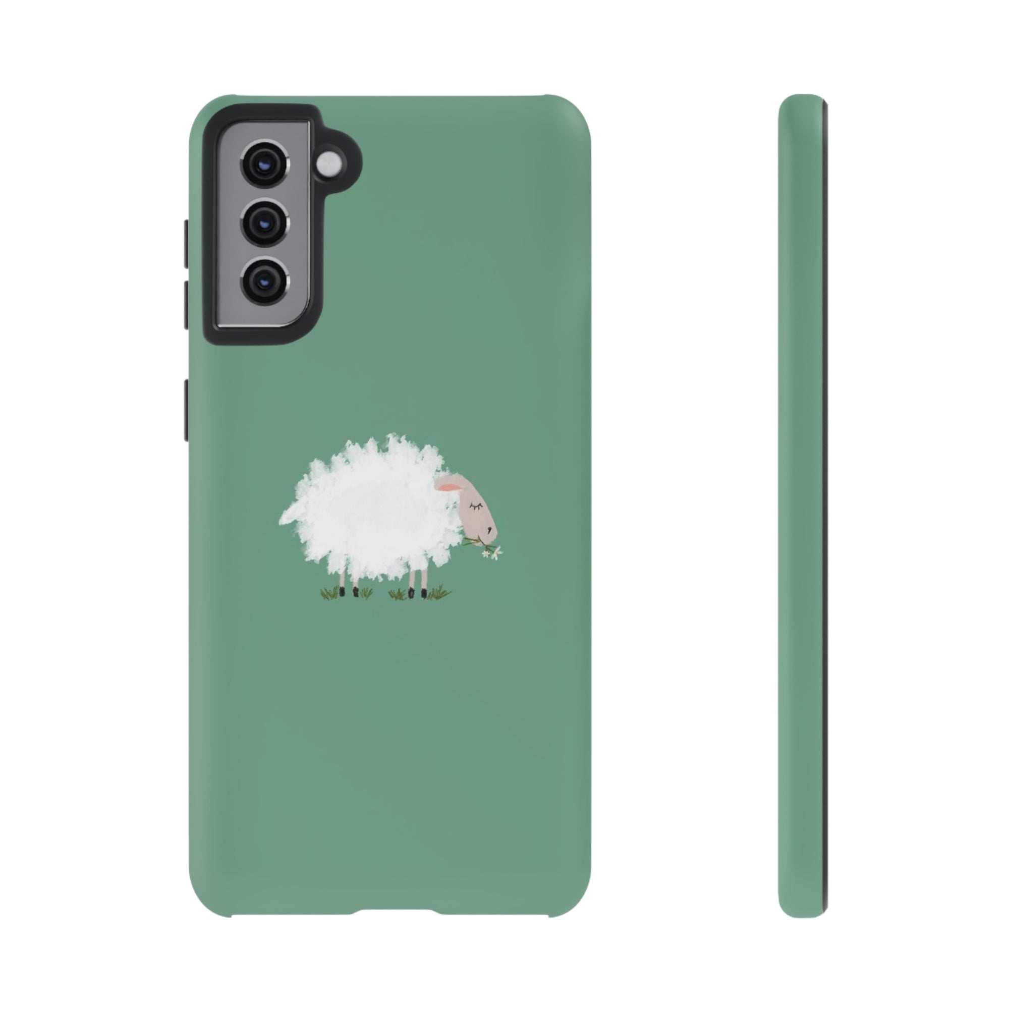 Fuzzy Sheep Chewing Cud - Tough Phone Case