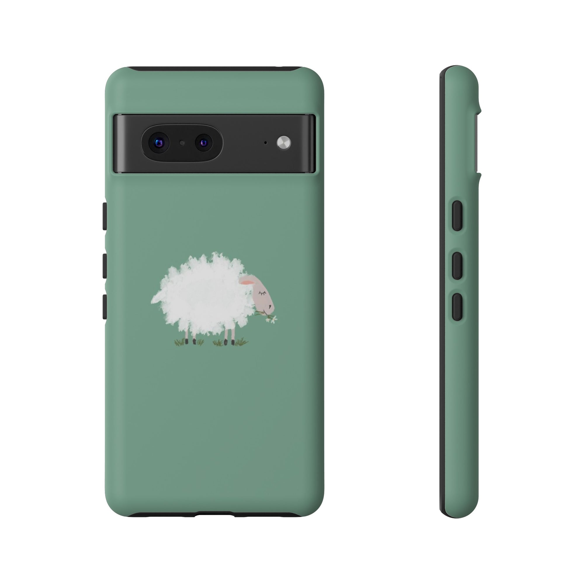 Fuzzy Sheep Chewing Cud - Tough Phone Case