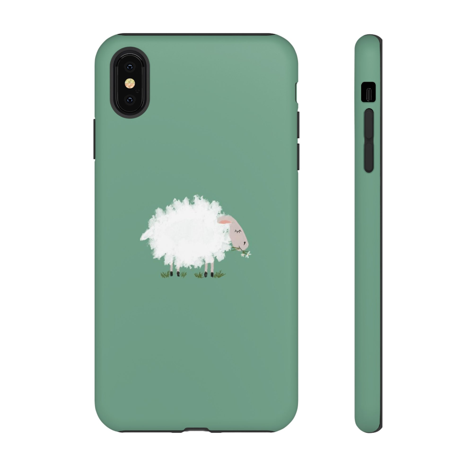 Fuzzy Sheep Chewing Cud - Tough Phone Case