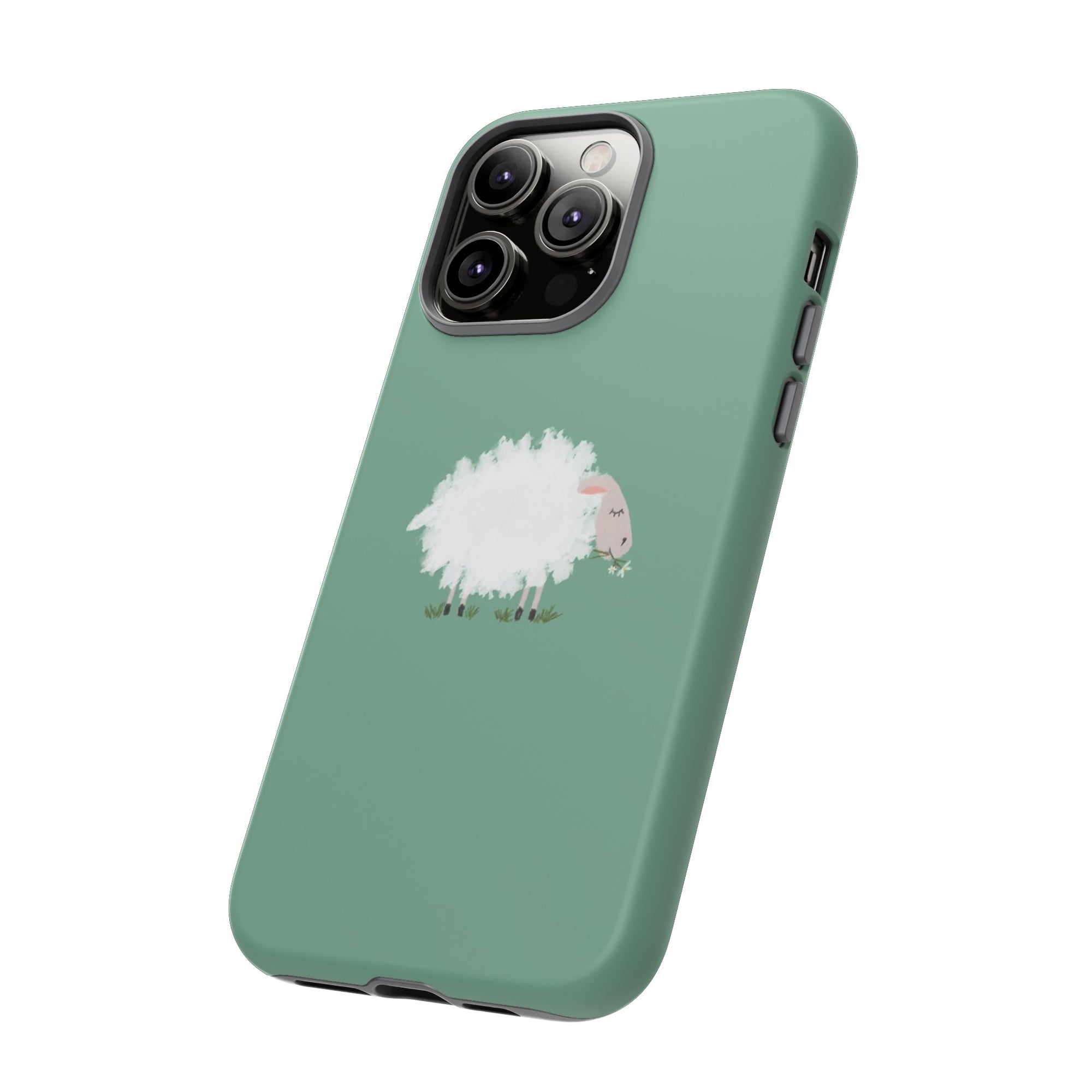 Fuzzy Sheep Chewing Cud - Tough Phone Case