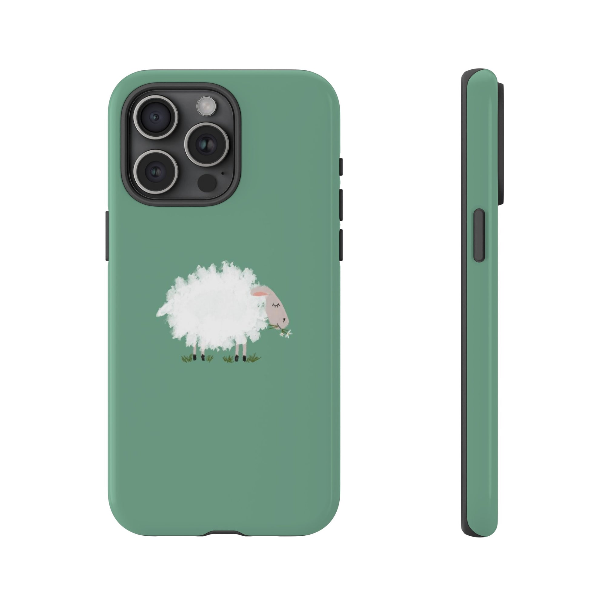 Fuzzy Sheep Chewing Cud - Tough Phone Case