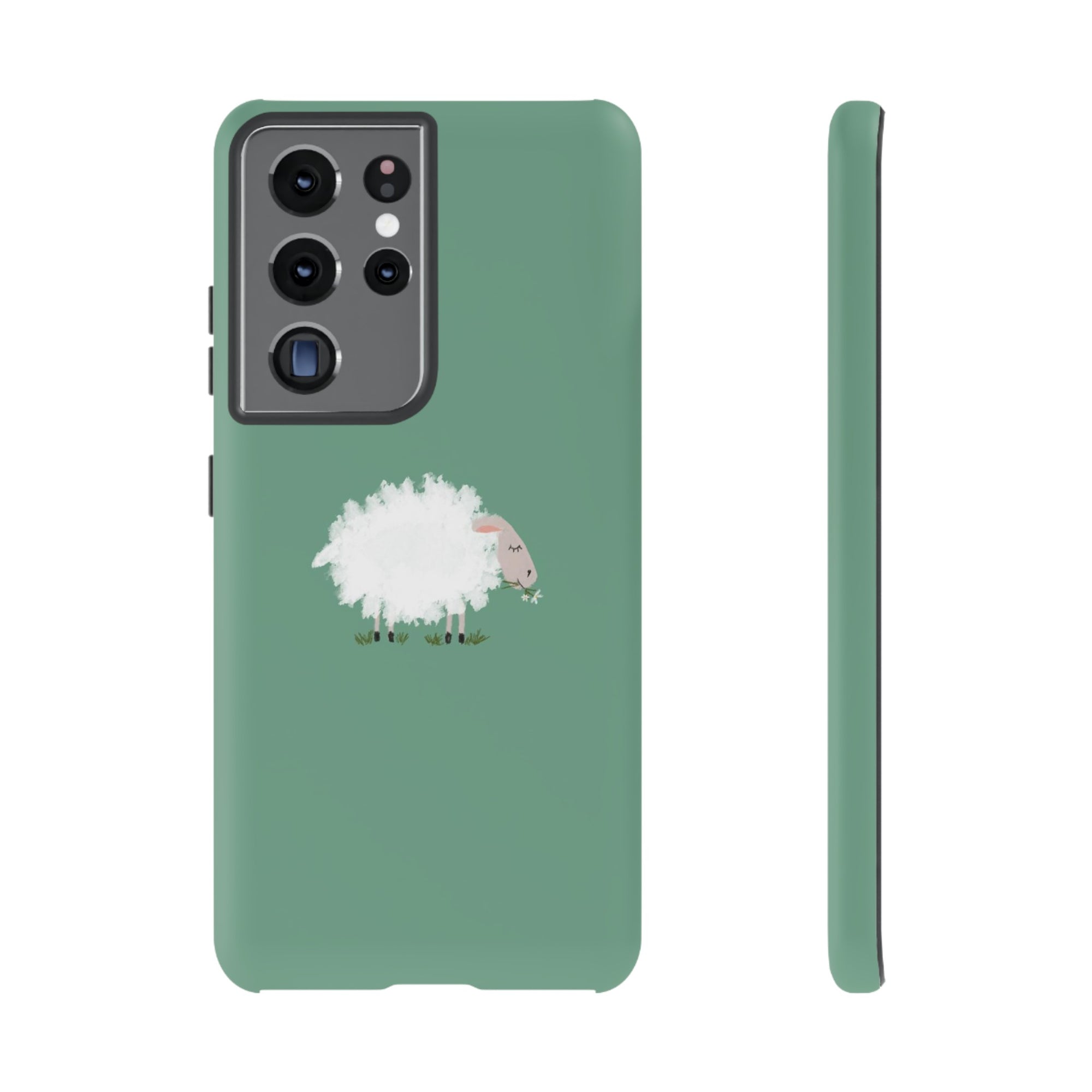 Fuzzy Sheep Chewing Cud - Tough Phone Case