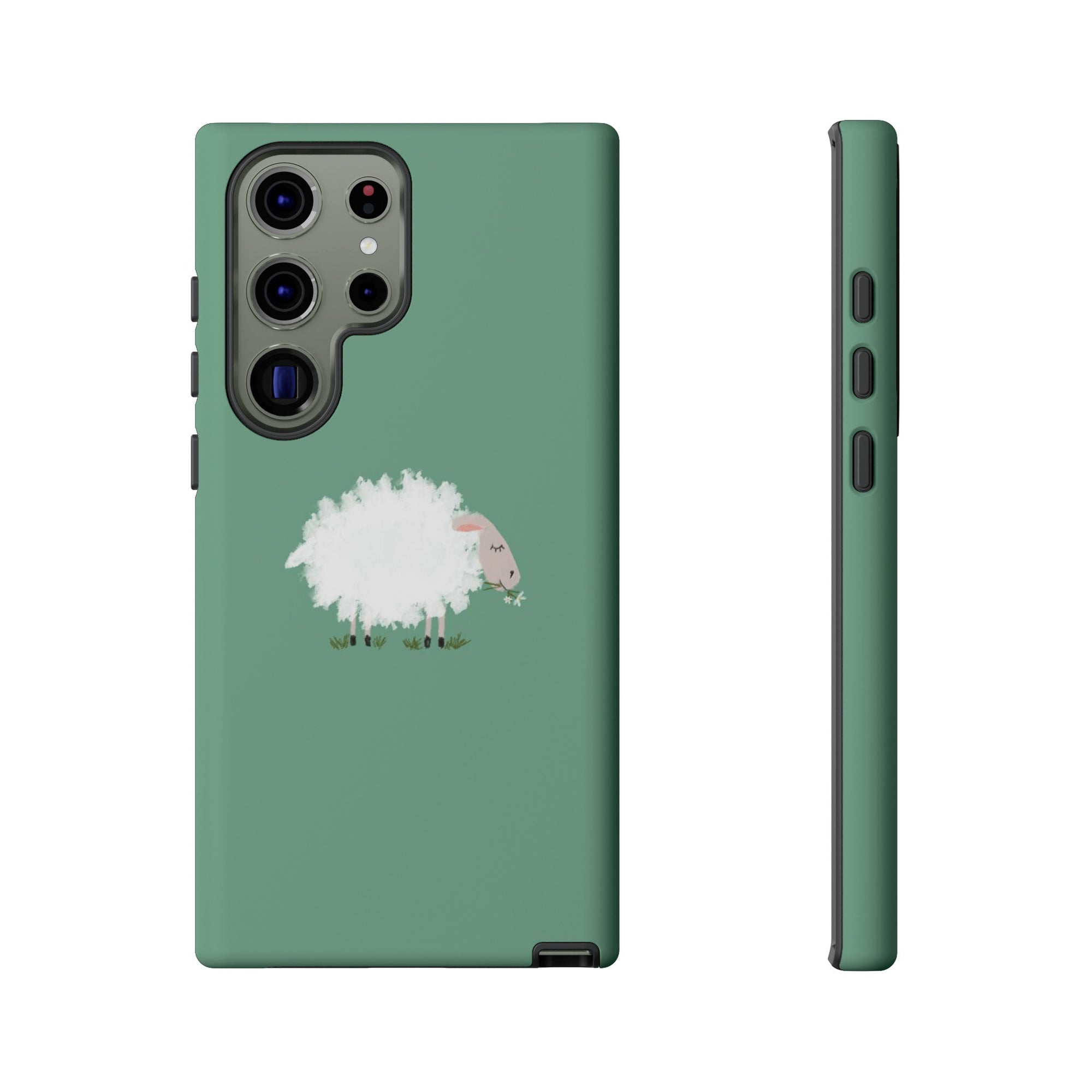 Fuzzy Sheep Chewing Cud - Tough Phone Case