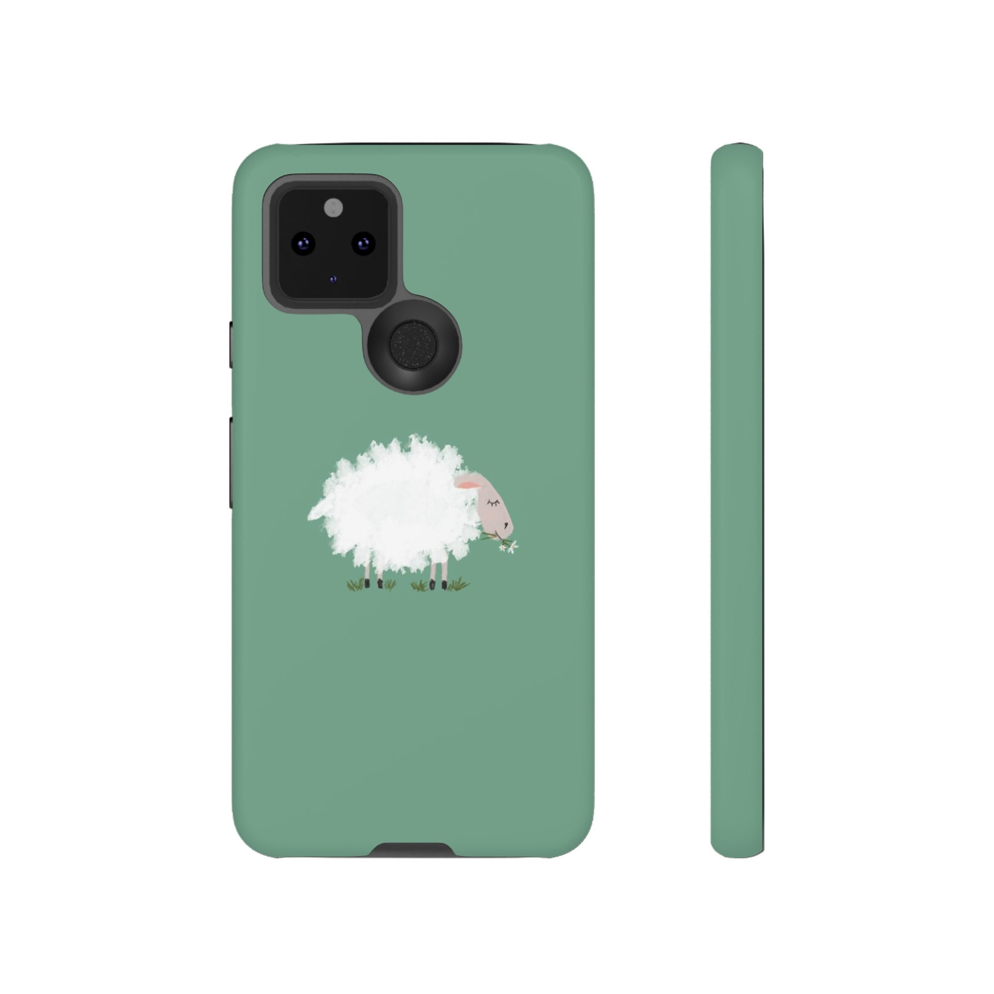 Fuzzy Sheep Chewing Cud - Tough Phone Case