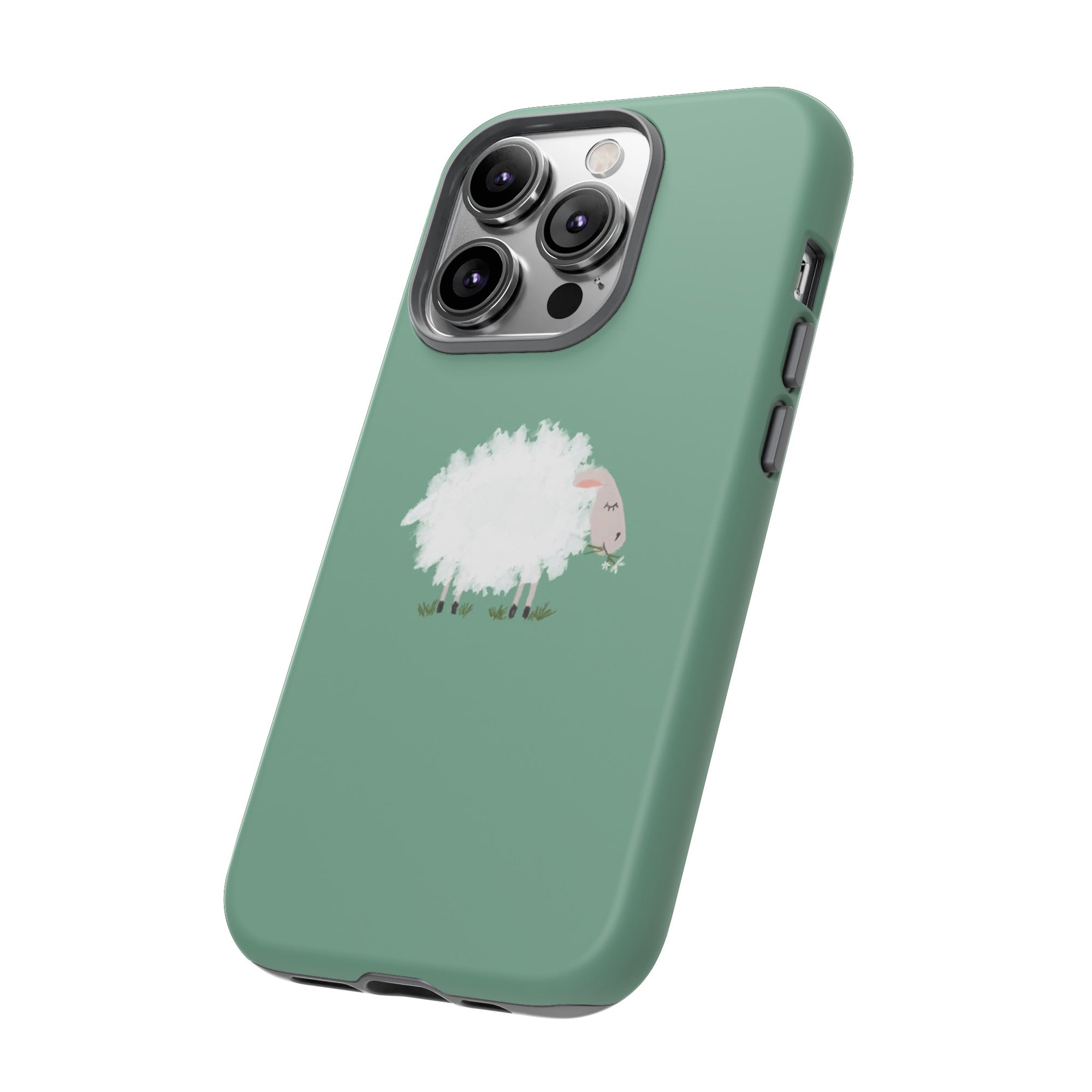 Fuzzy Sheep Chewing Cud - Tough Phone Case