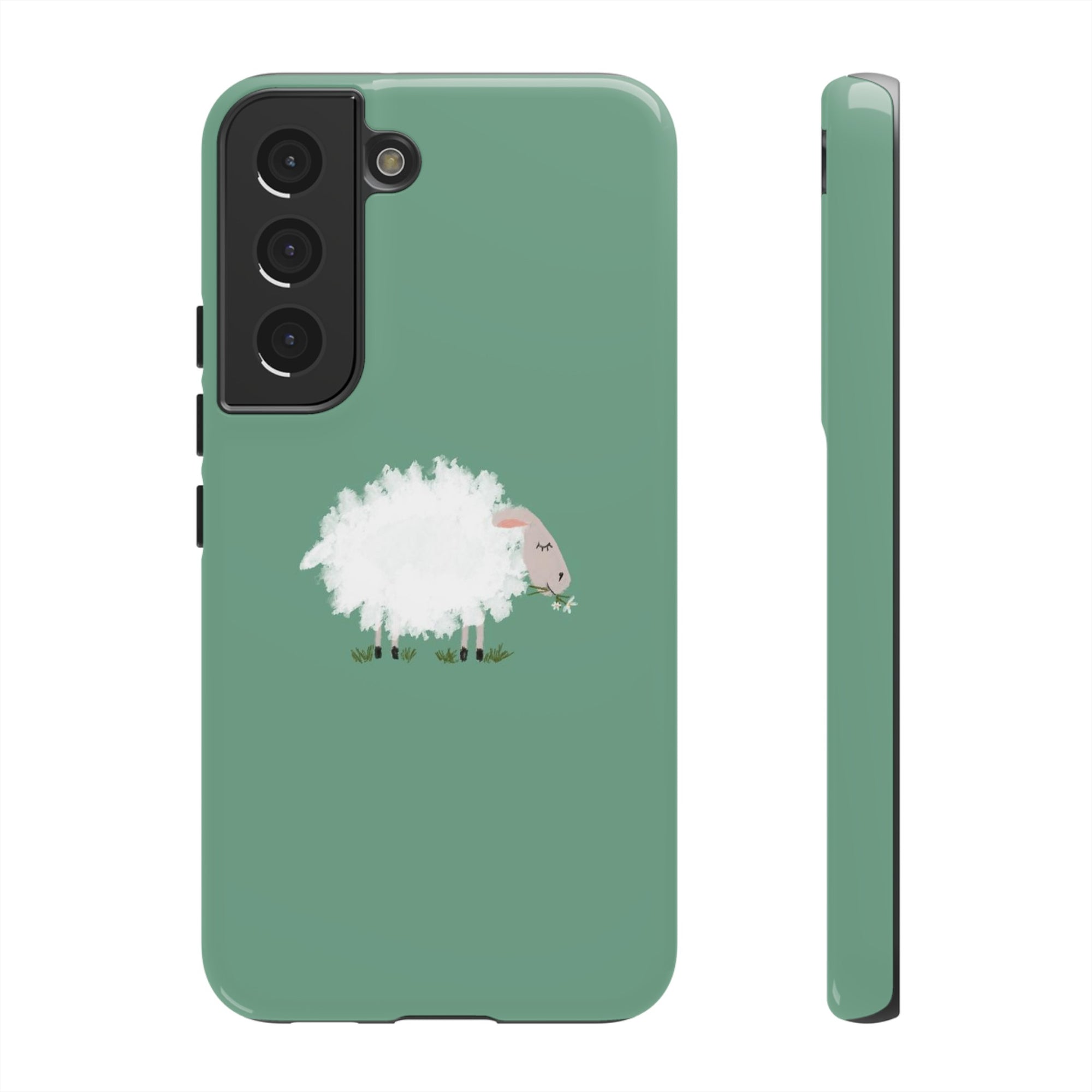 Fuzzy Sheep Chewing Cud - Tough Phone Case