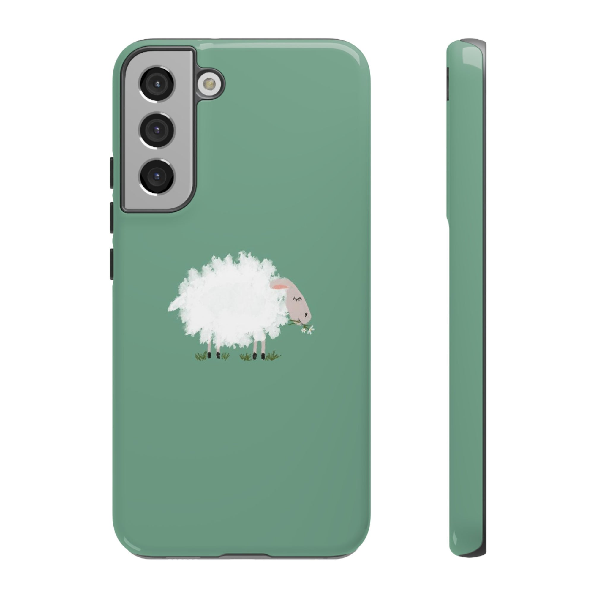 Fuzzy Sheep Chewing Cud - Tough Phone Case