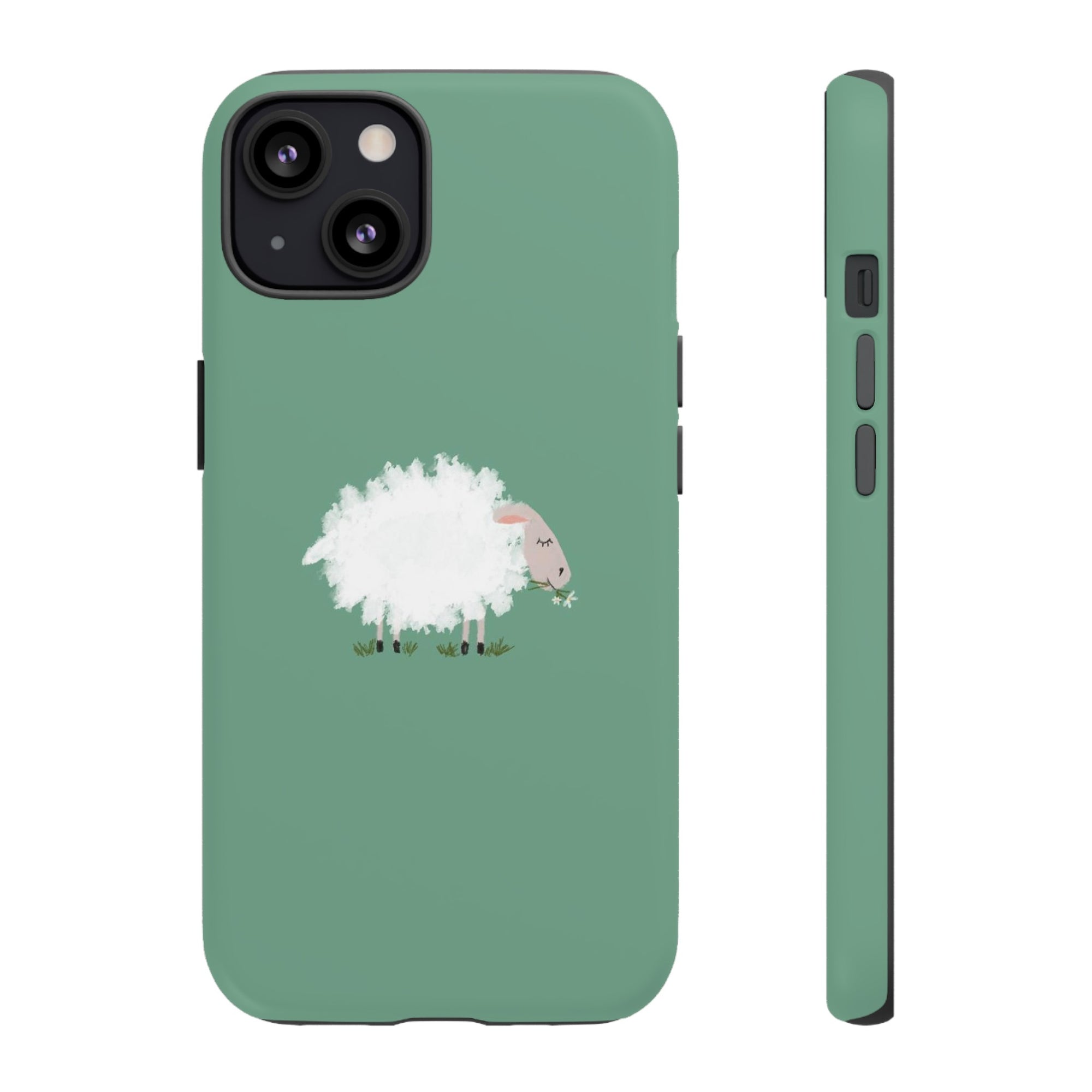 Fuzzy Sheep Chewing Cud - Tough Phone Case