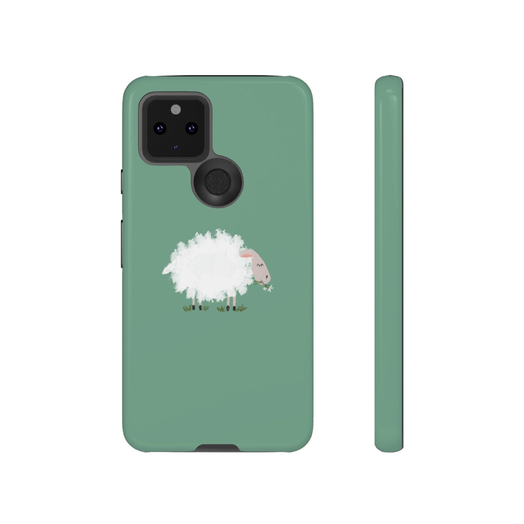 Fuzzy Sheep Chewing Cud - Tough Phone Case