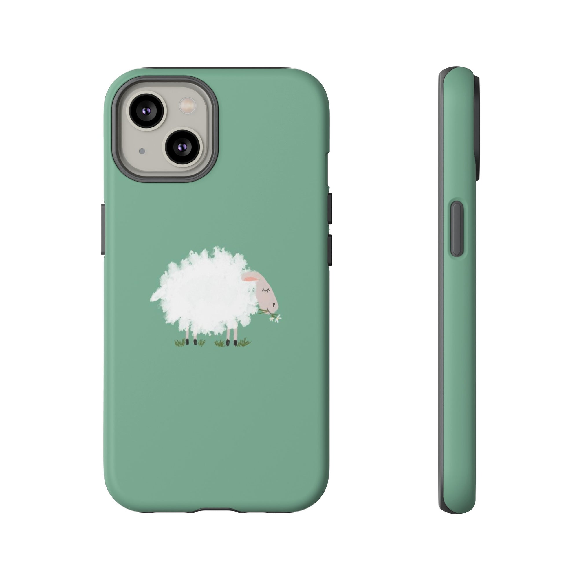 Fuzzy Sheep Chewing Cud - Tough Phone Case