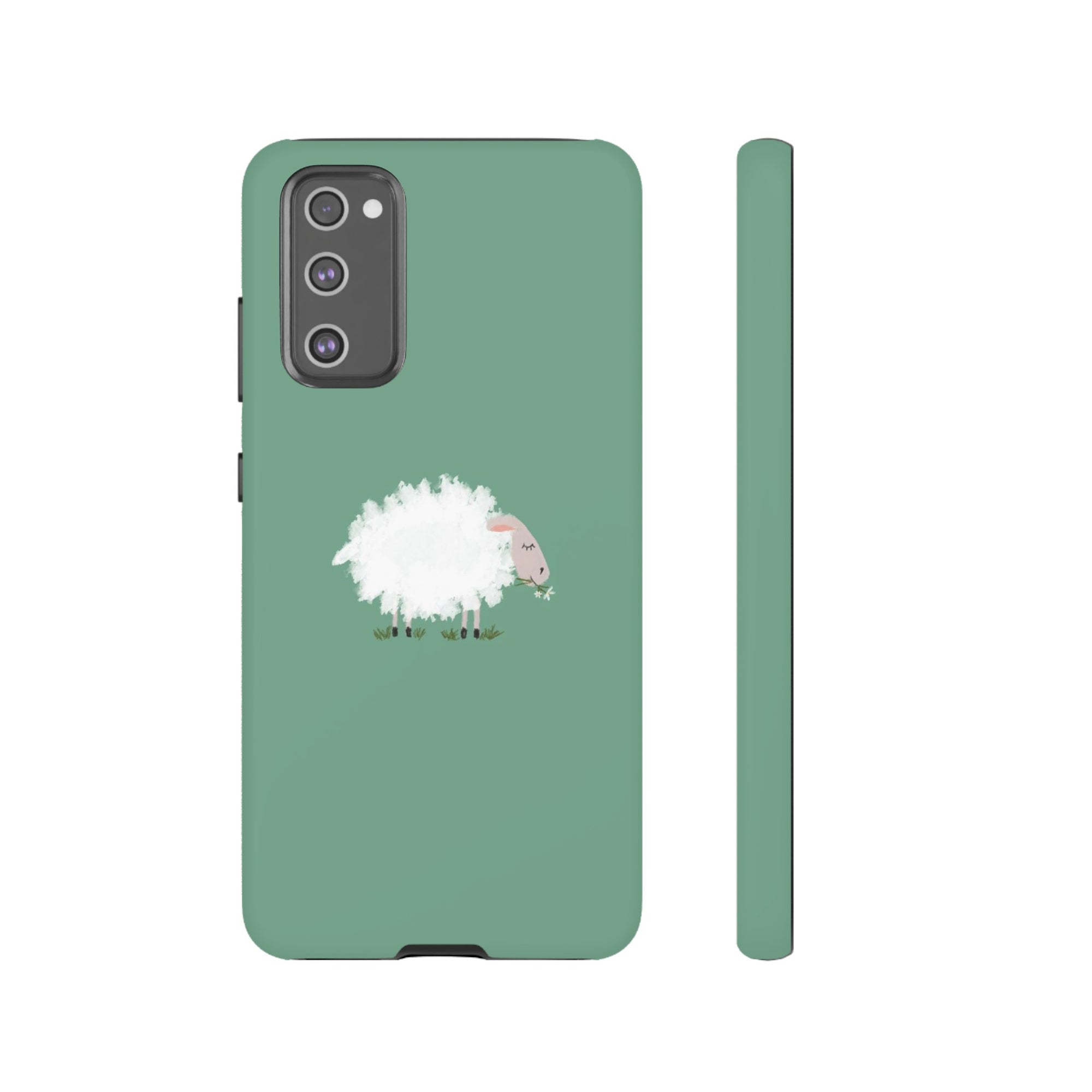 Fuzzy Sheep Chewing Cud - Tough Phone Case